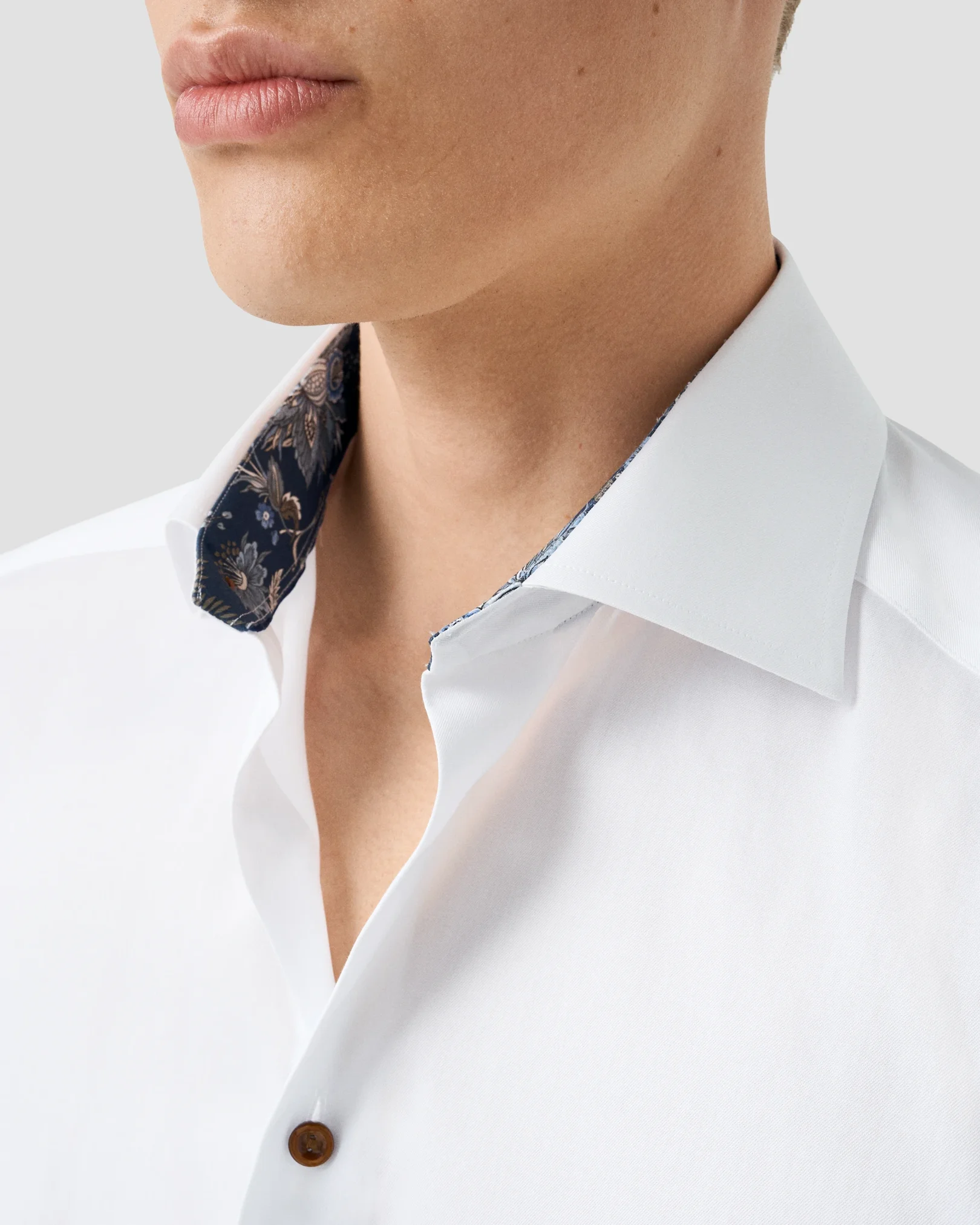 Eton - floral effect signature twill shirt