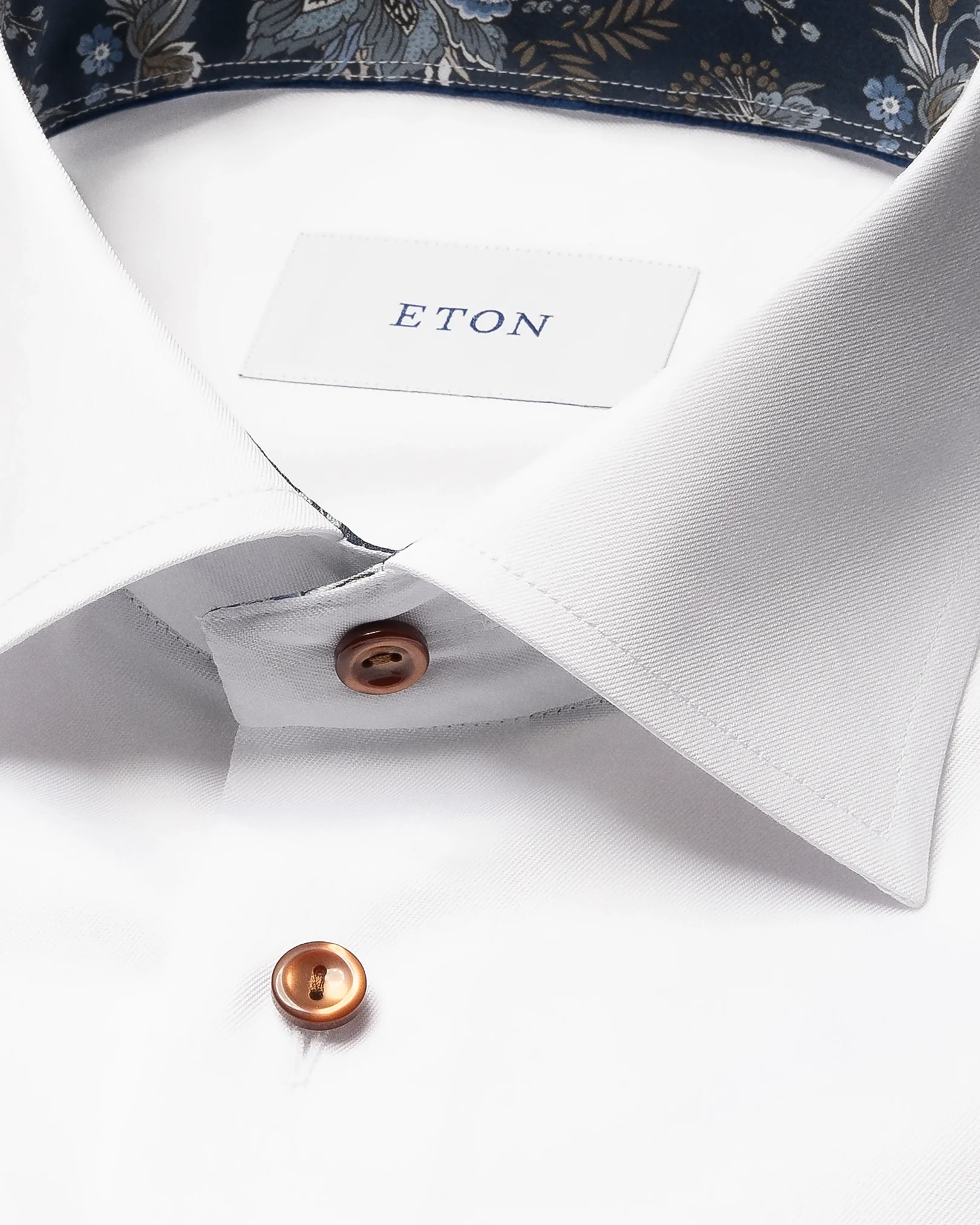 Eton - floral effect signature twill shirt