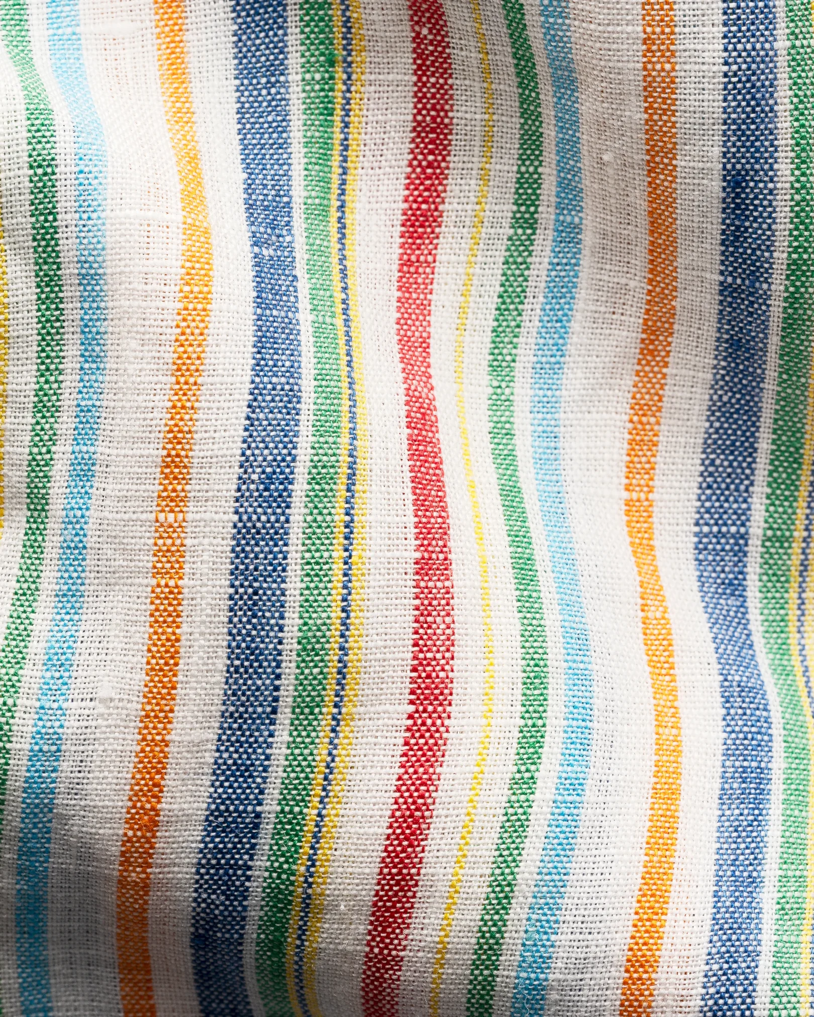 Eton - Chemise en lin à rayures multicolores
