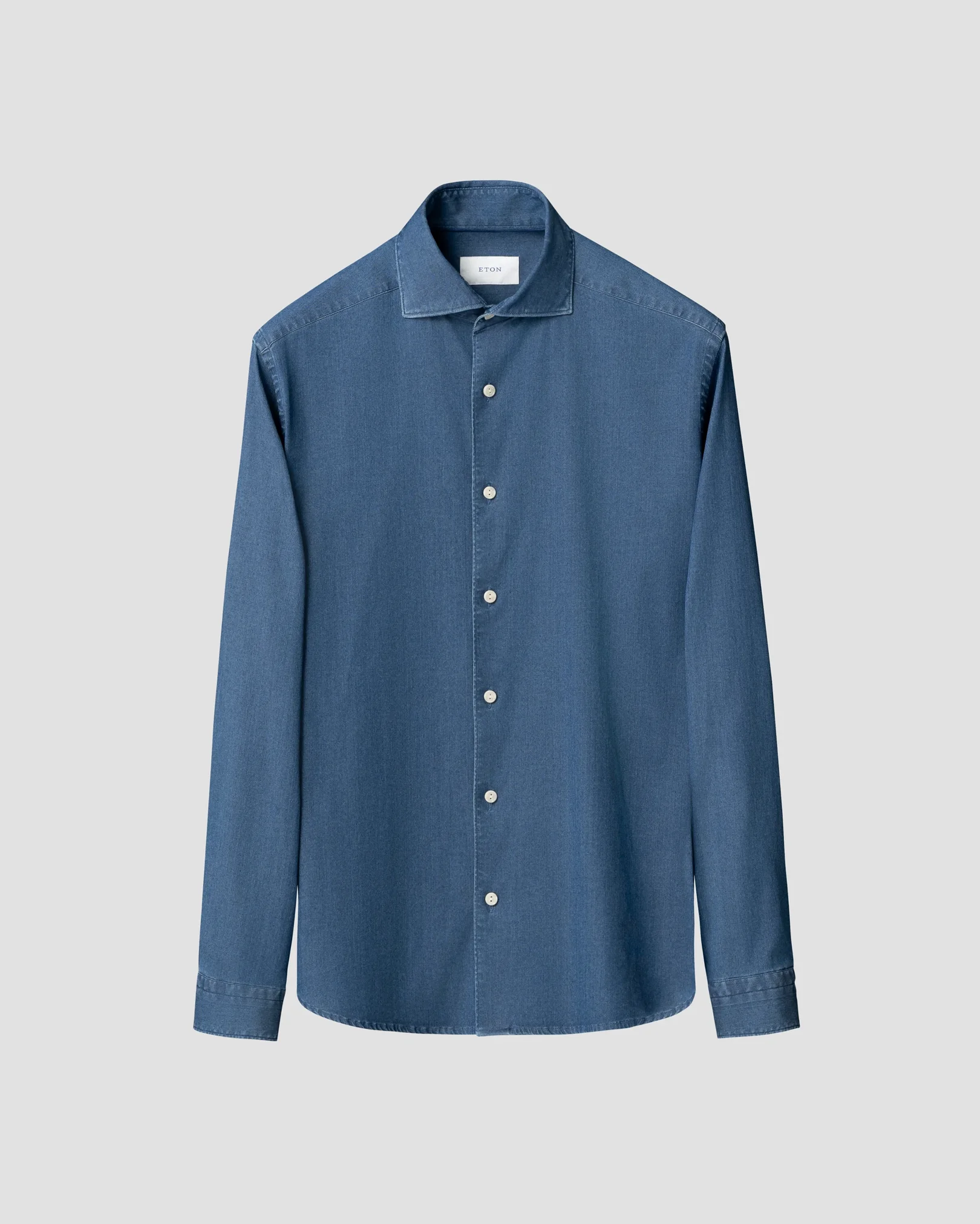 Eton - navy blue denim stretch shirt