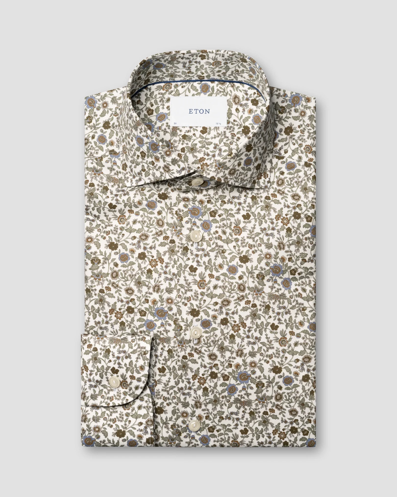 Eton - floral print signature twill shirt