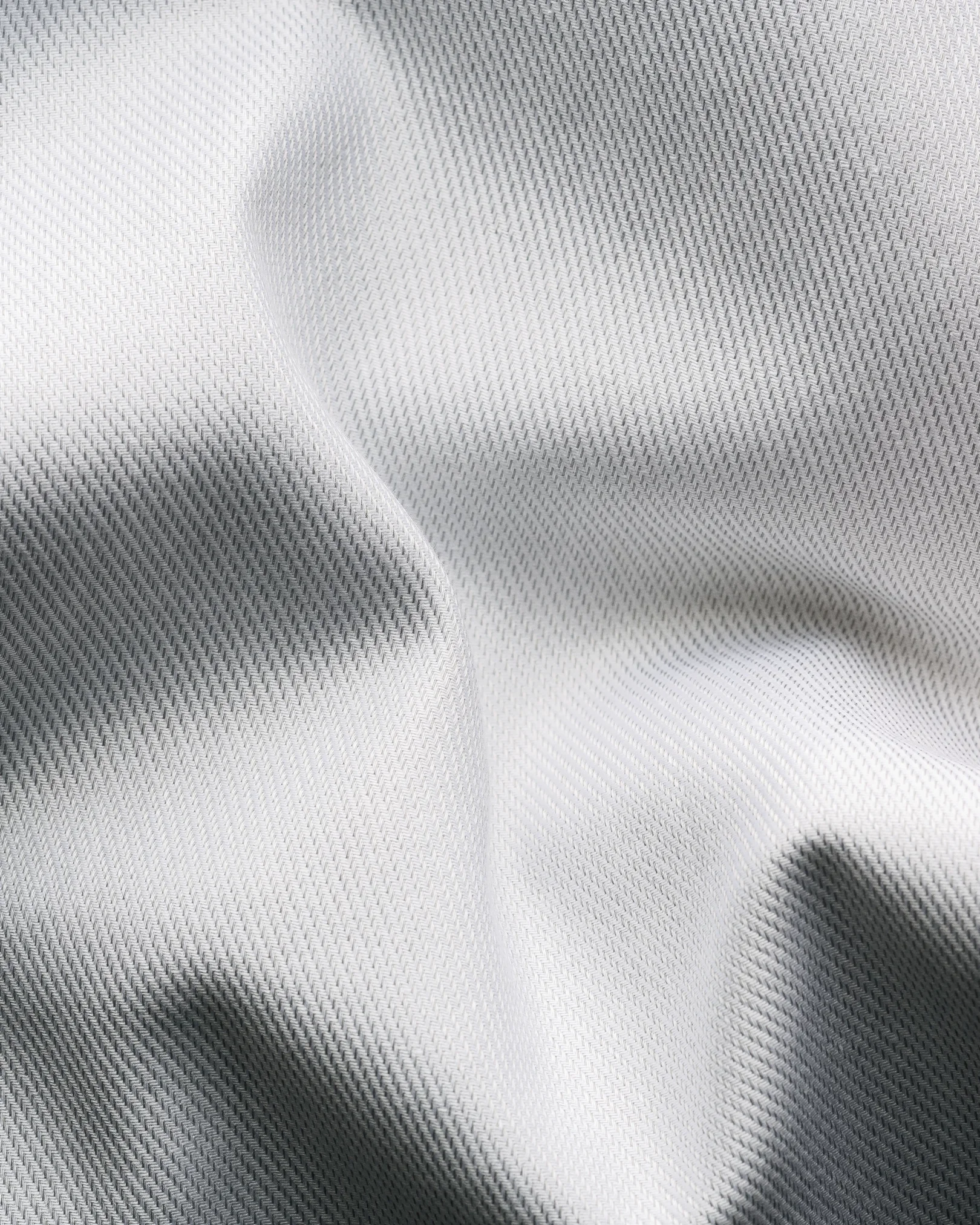 Eton - light grey melange semi solid fine twill shirt 260