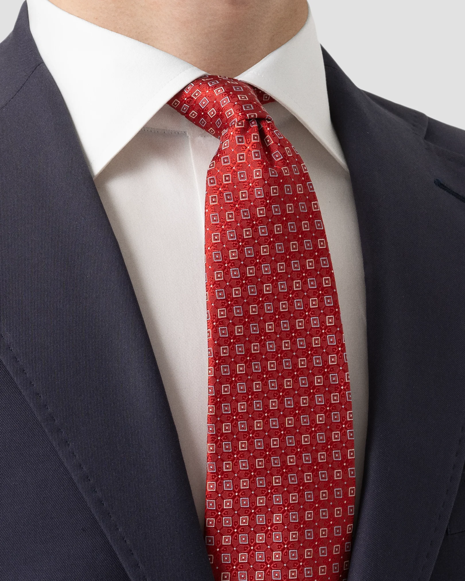 Eton - red woven silk tie