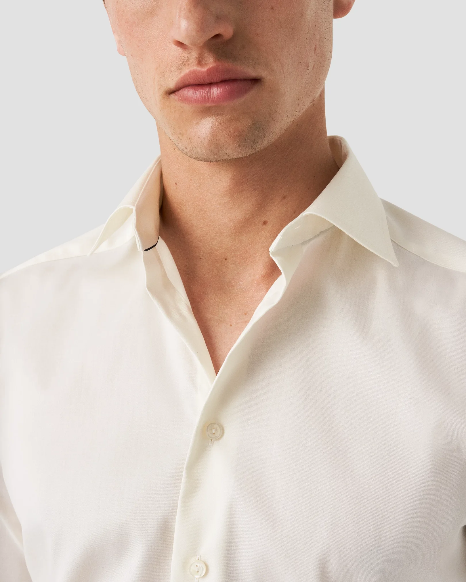 Eton - off white twill shirt