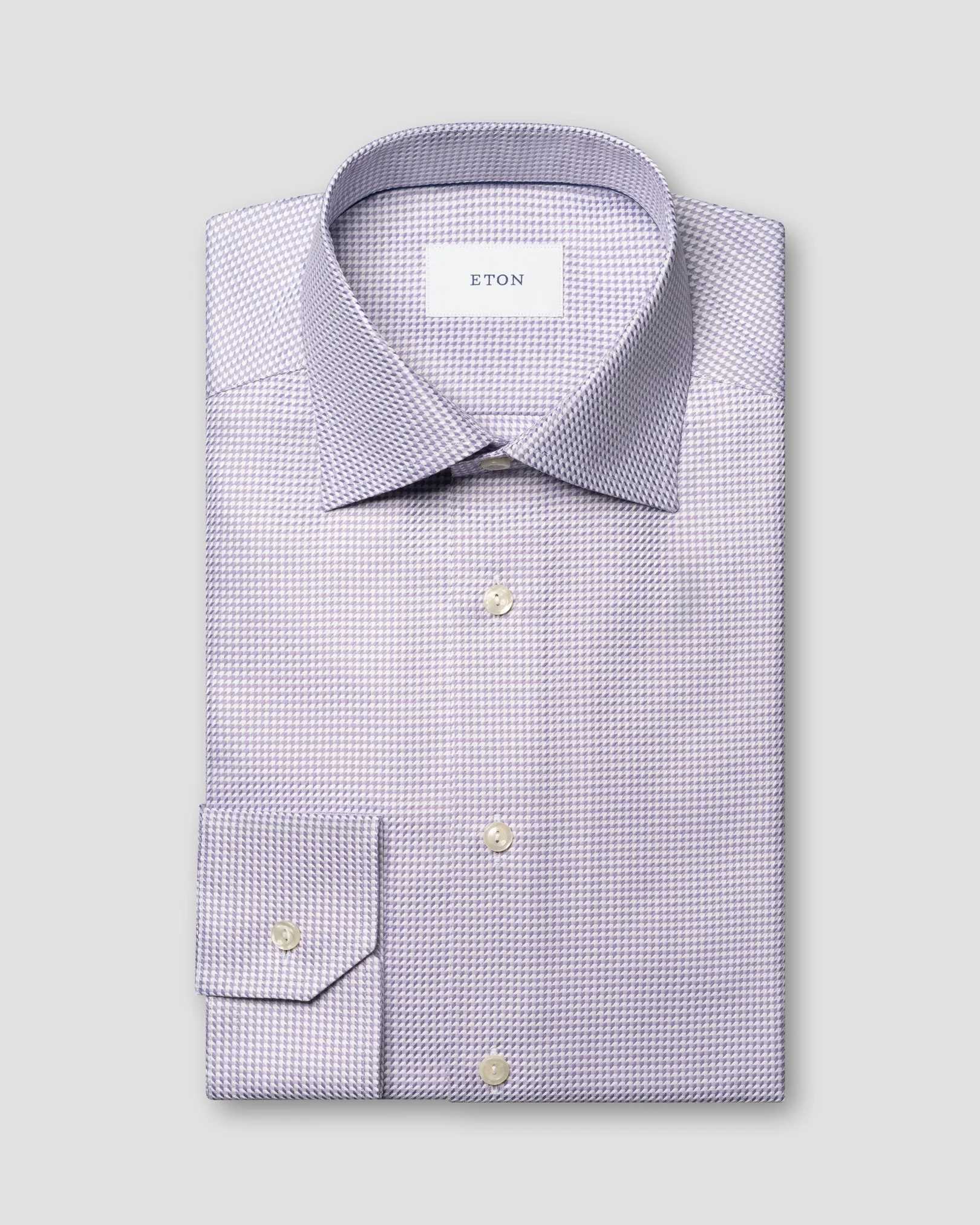 Eton - houndstooth king twillshirt 256