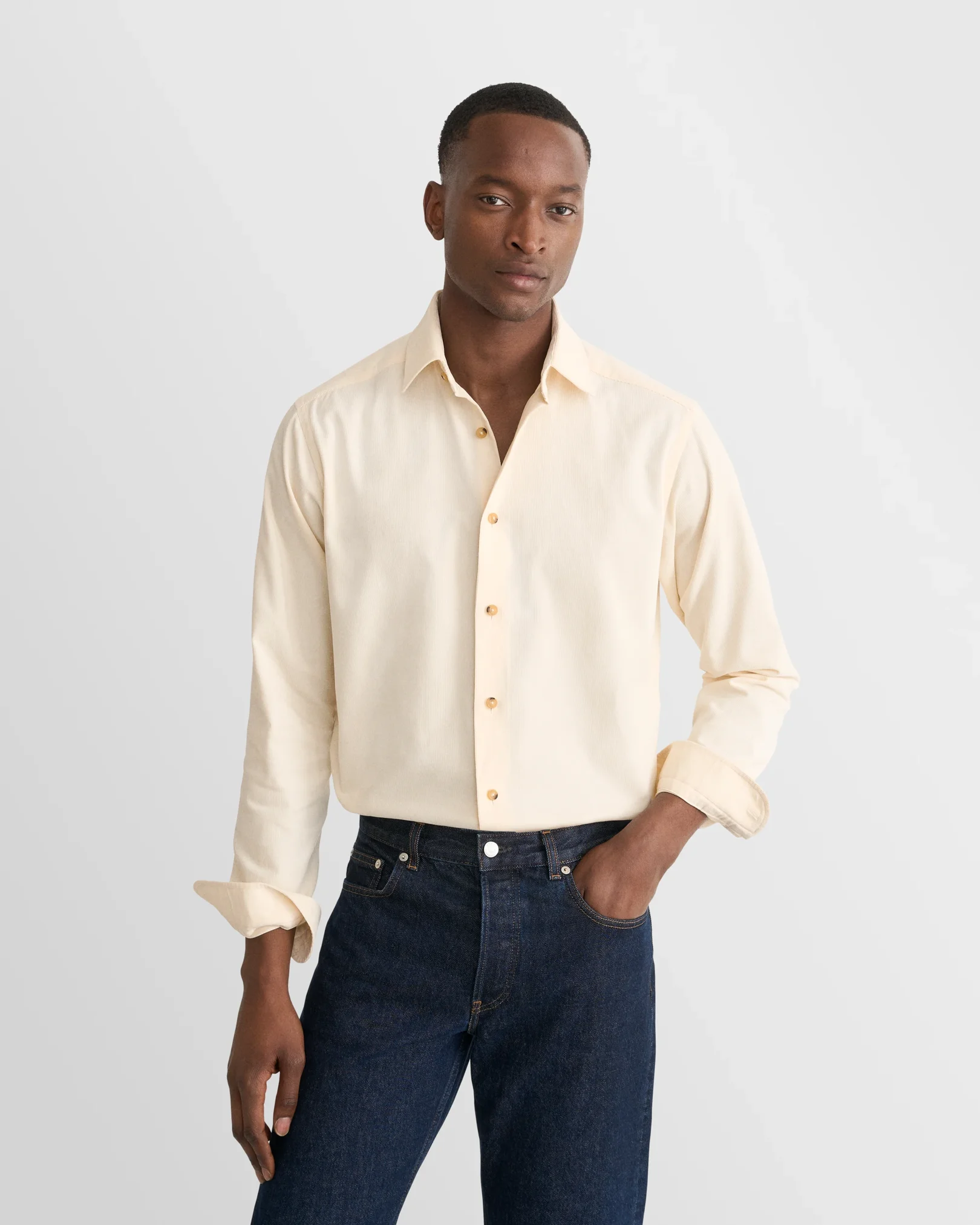 Eton - solid corduroy shirt