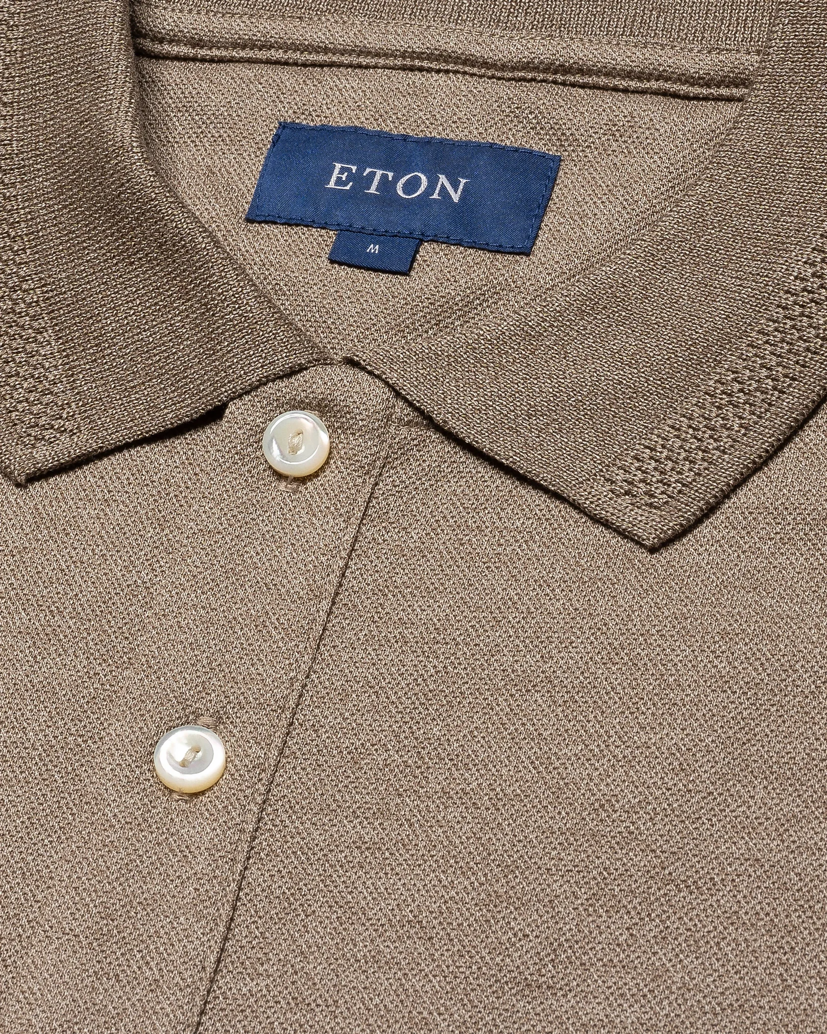 Eton - beige knitted collar regular fit