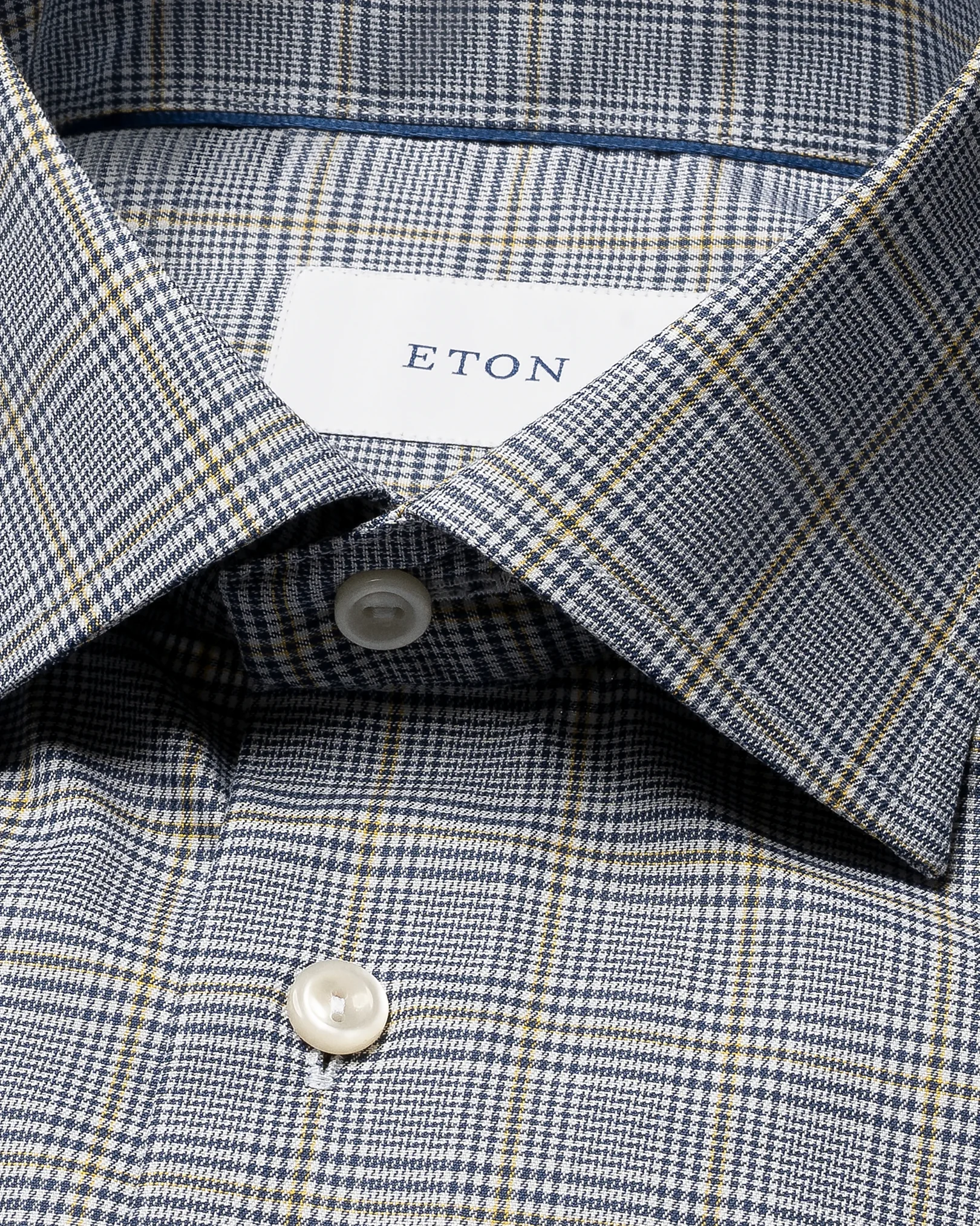 Eton - checked twill shirt s4