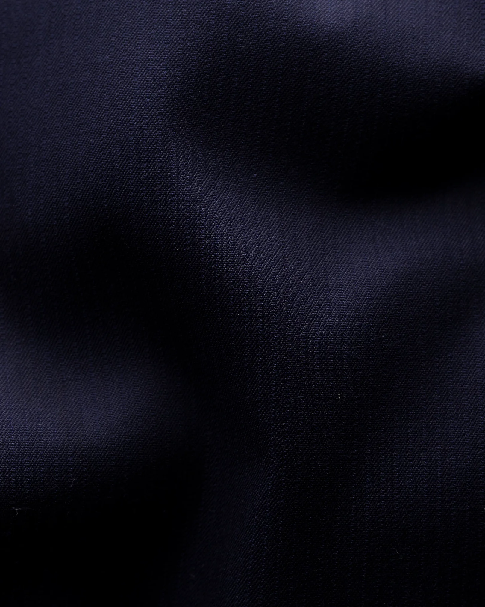 Eton - dark blue twill shirt extreme cut away