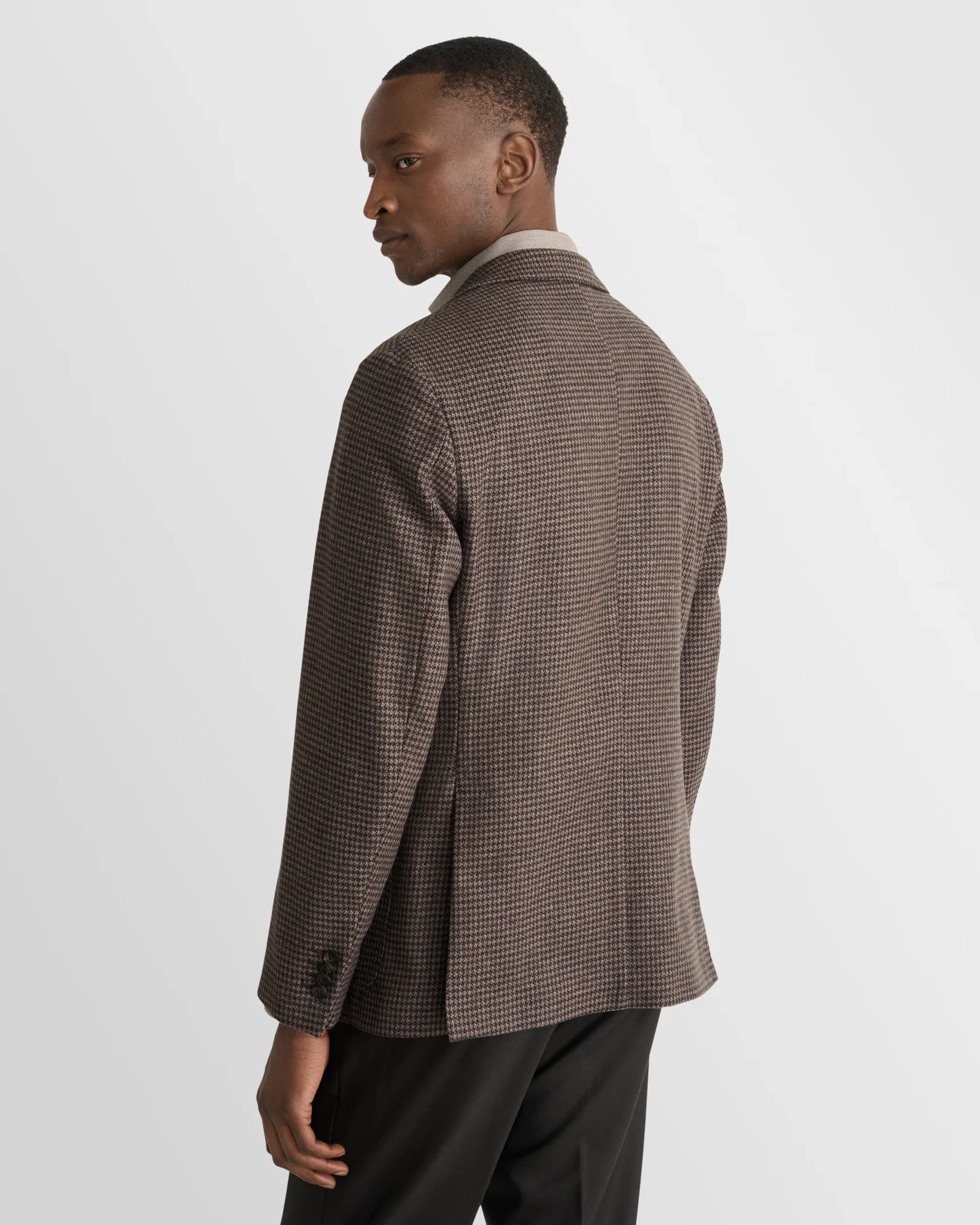 Eton - brown wool cashmere structure soft jacket