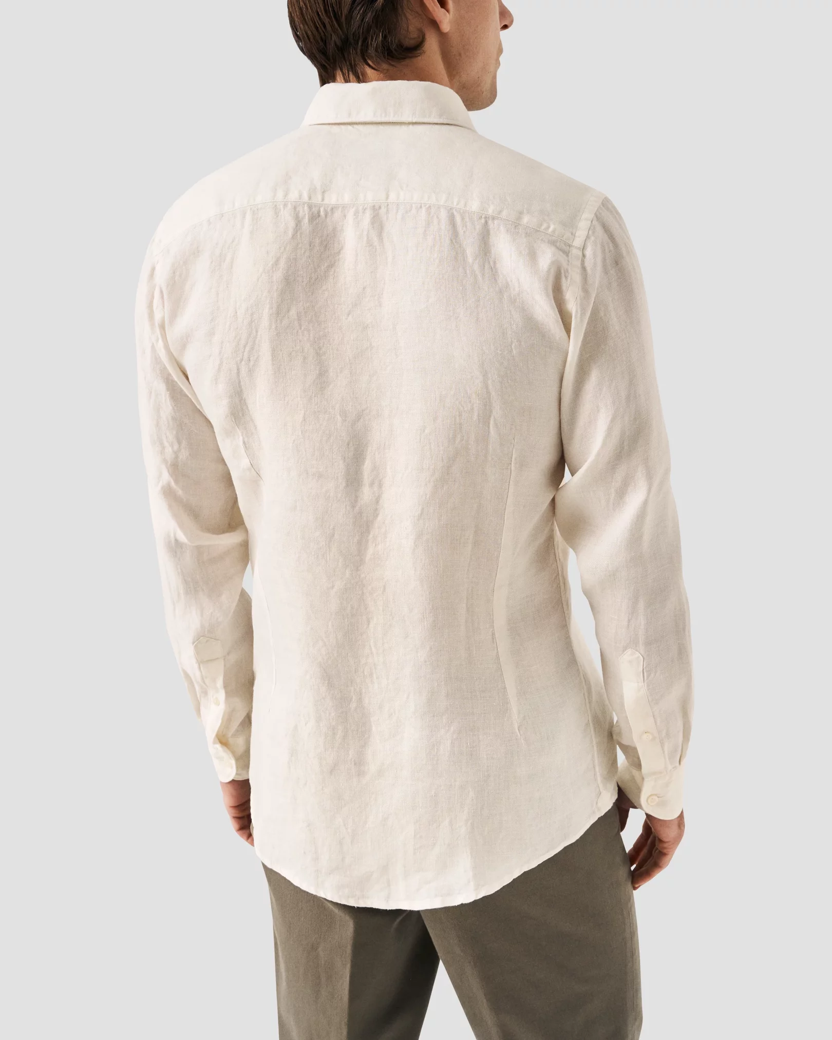 Eton - White Solid Linen Shirt