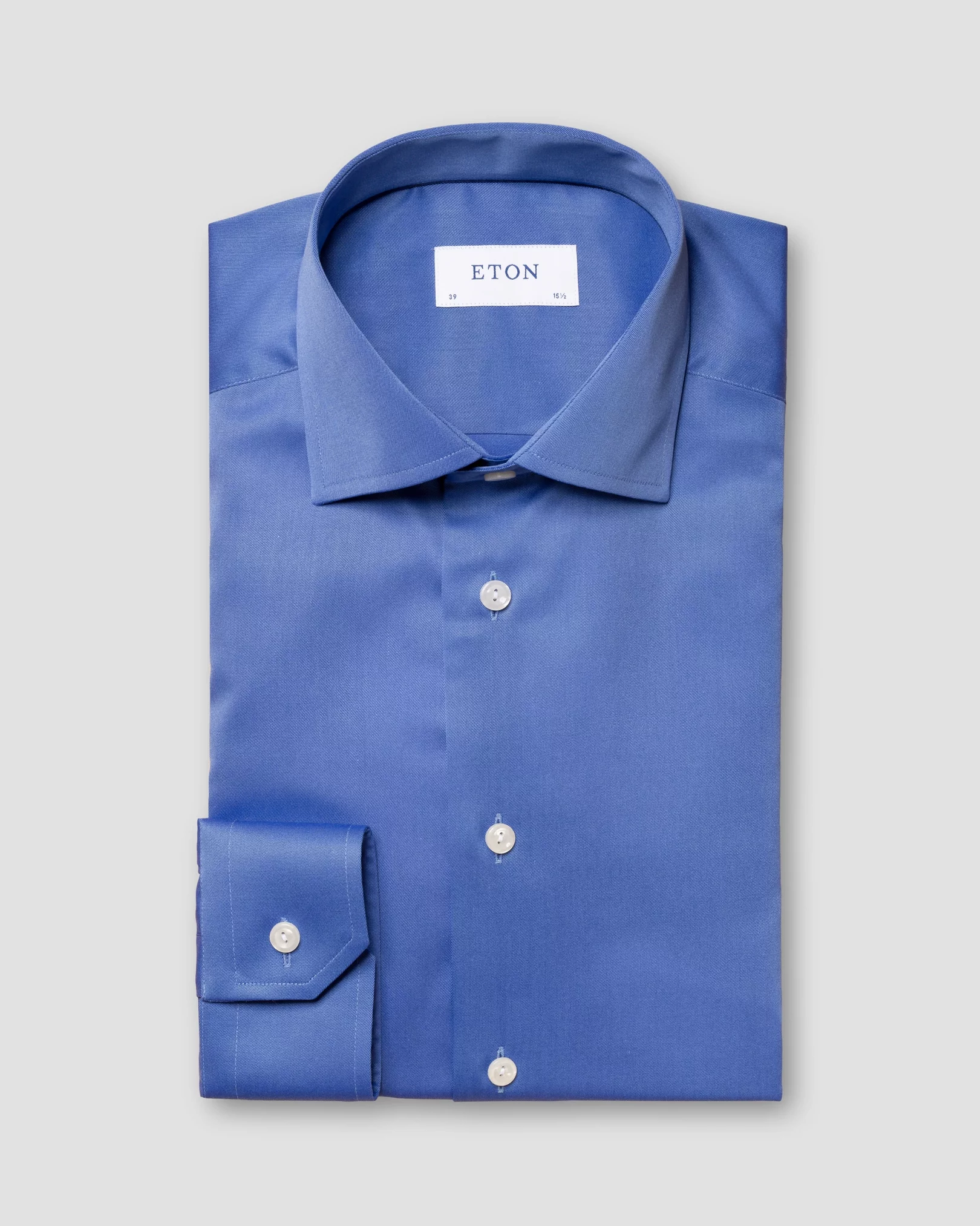 Eton - mid blue signature twill shirt