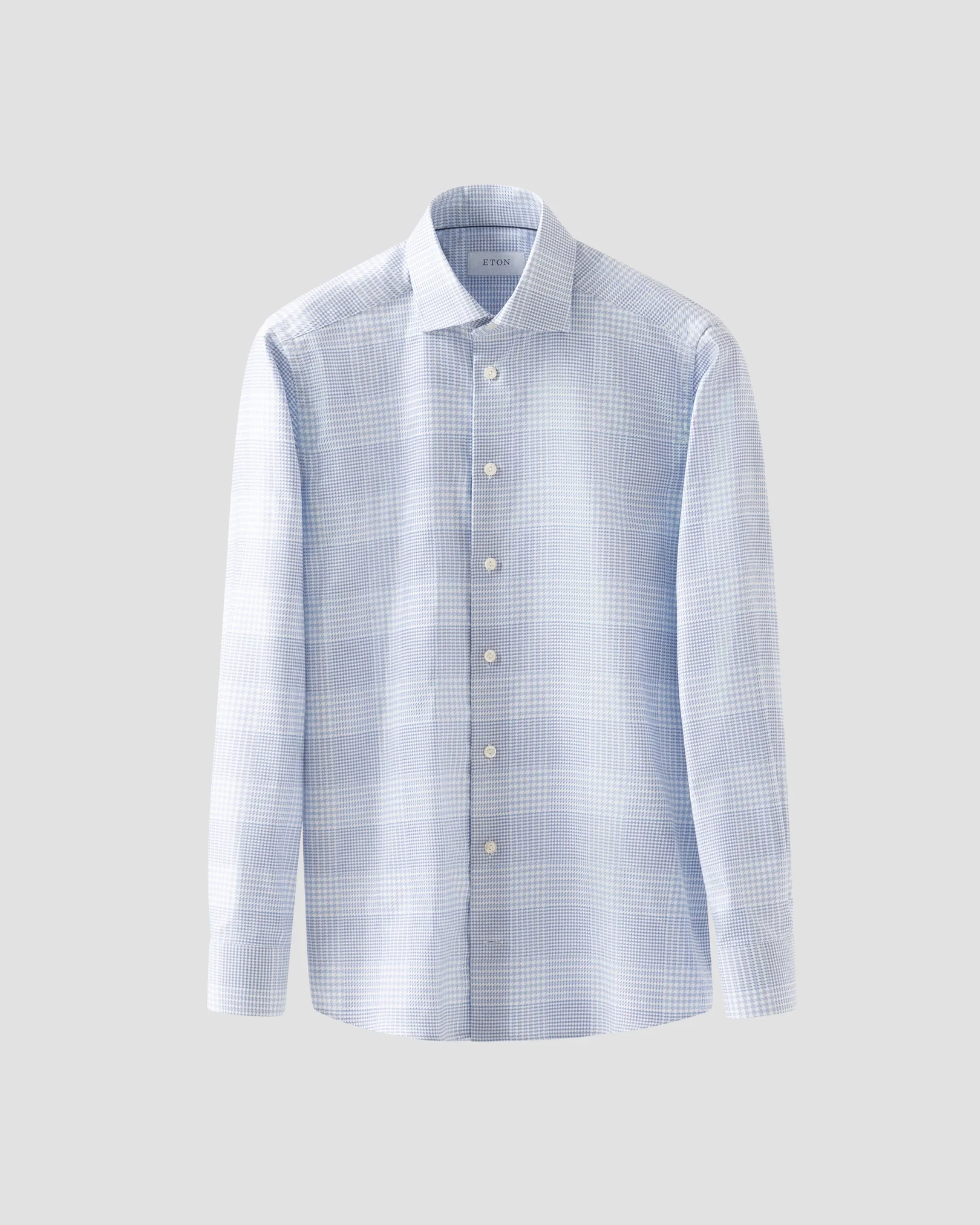 Eton - light blue checked king twill