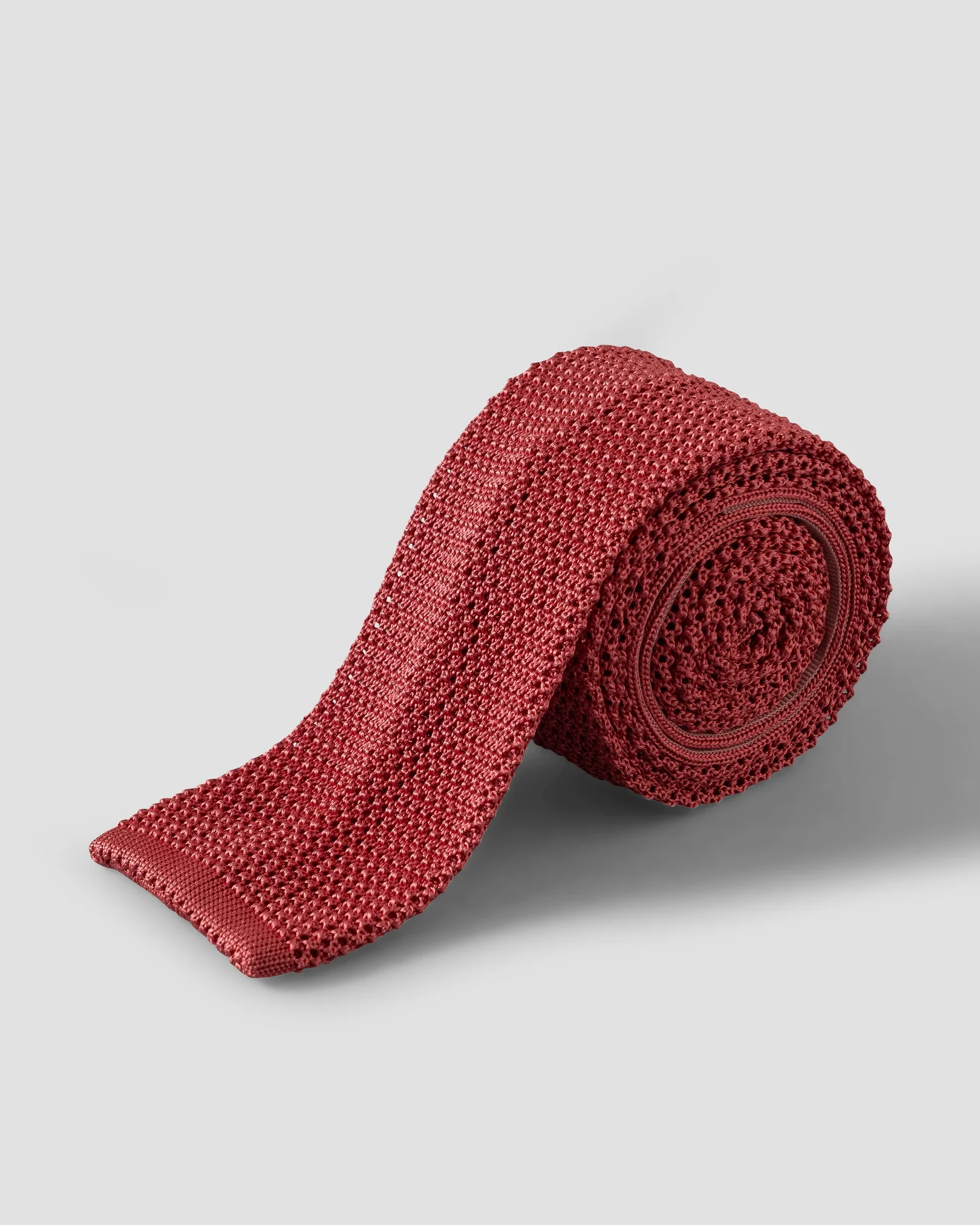 Eton - pink solid knit silk tie