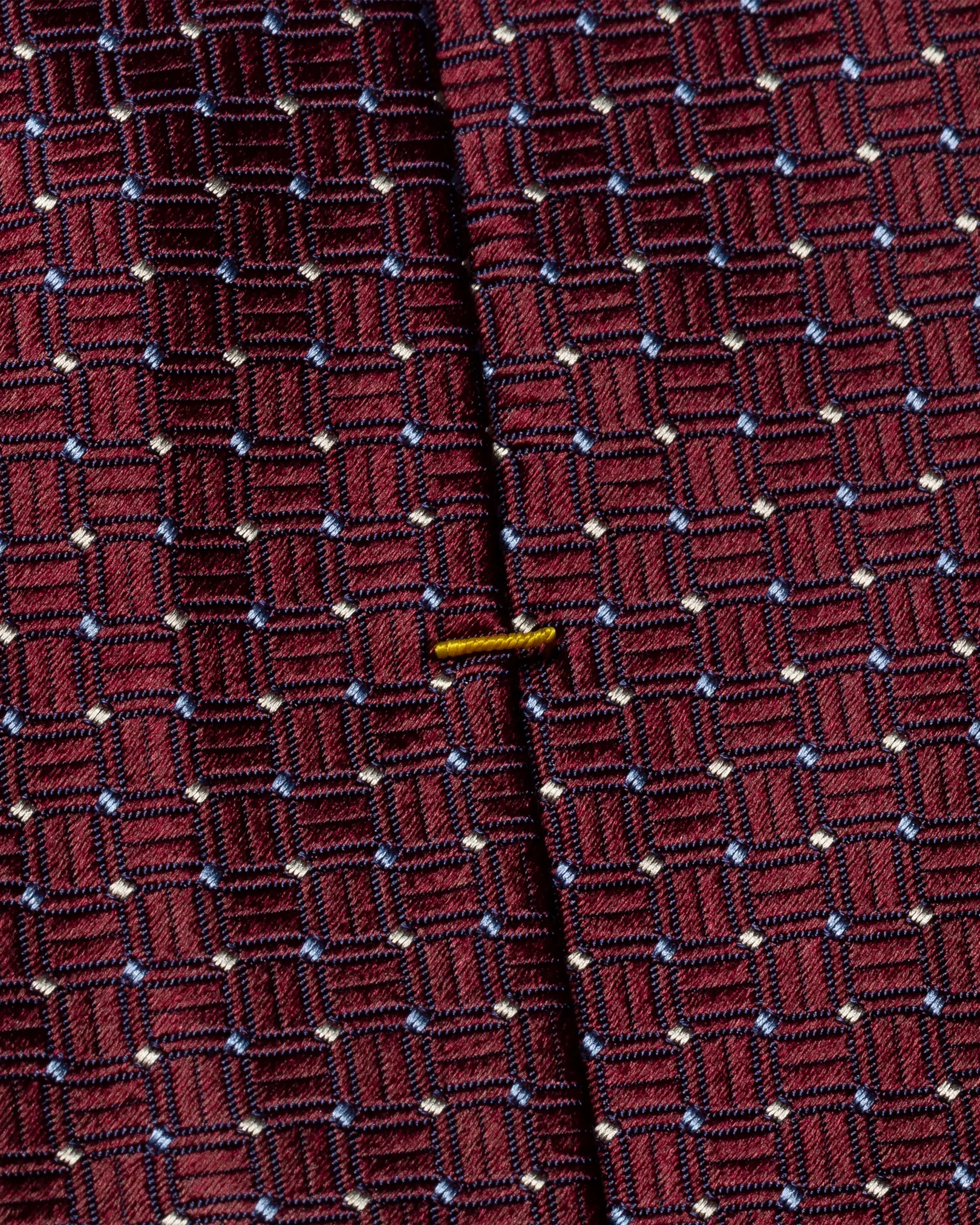 Eton - red geometric silk tie aw