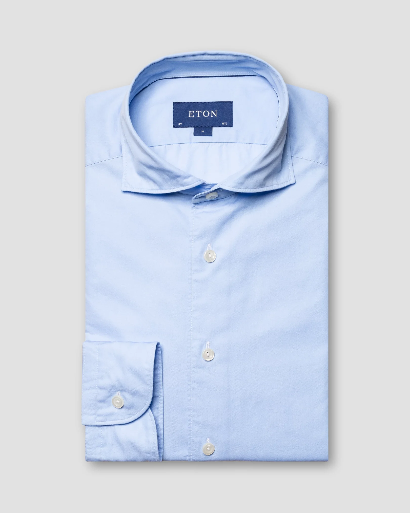 Ljusblå skjorta i bomull och Tencel™