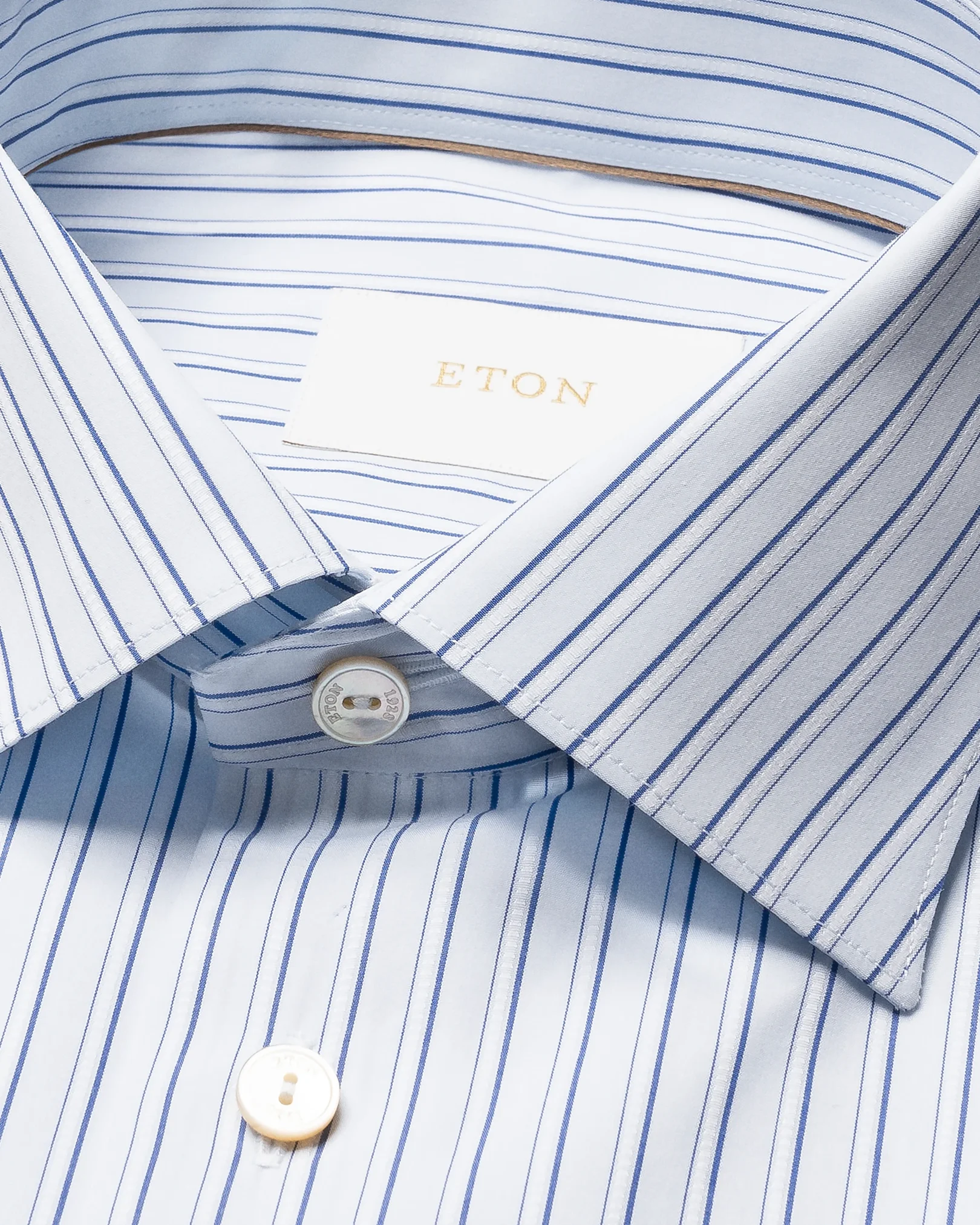 Eton - light blue striped supima 266