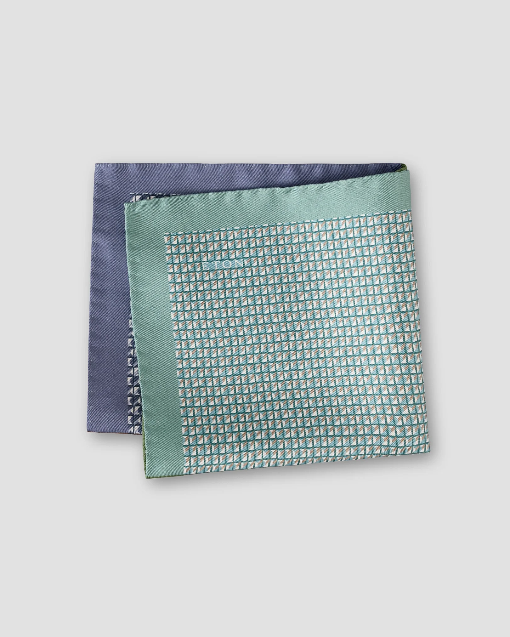 Eton - multi geometric four side twill pocket square