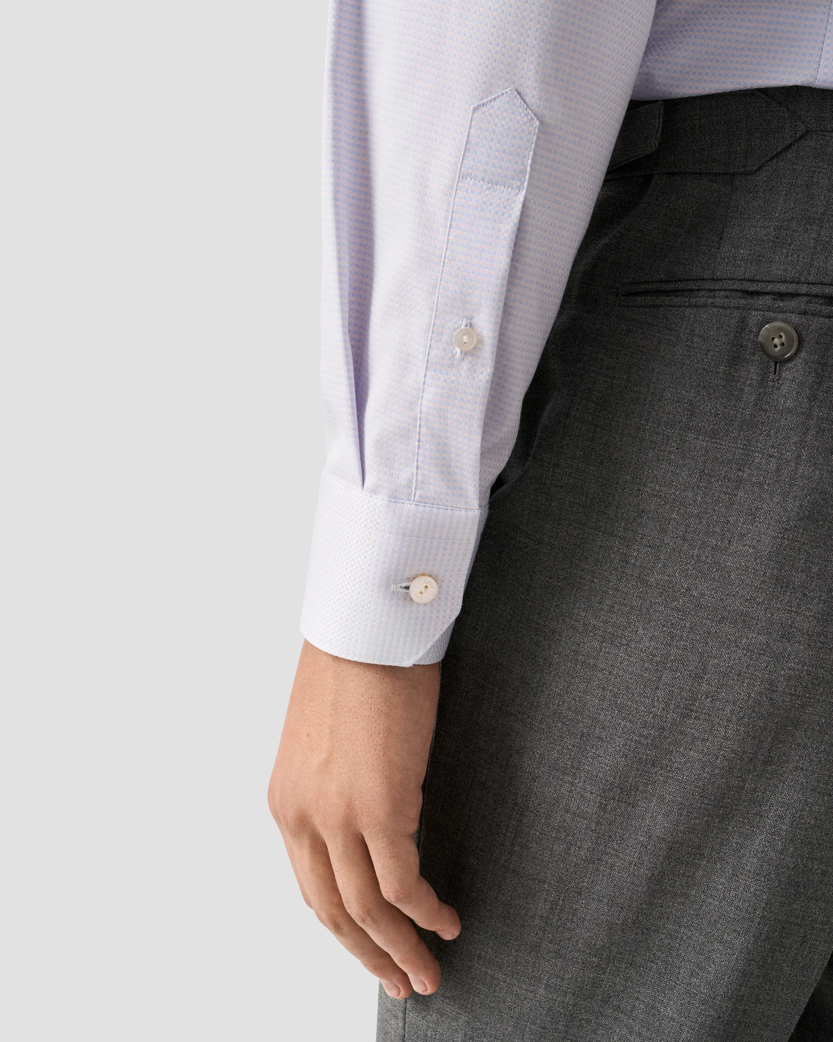 Eton - pink semi solid supima 120 shirt