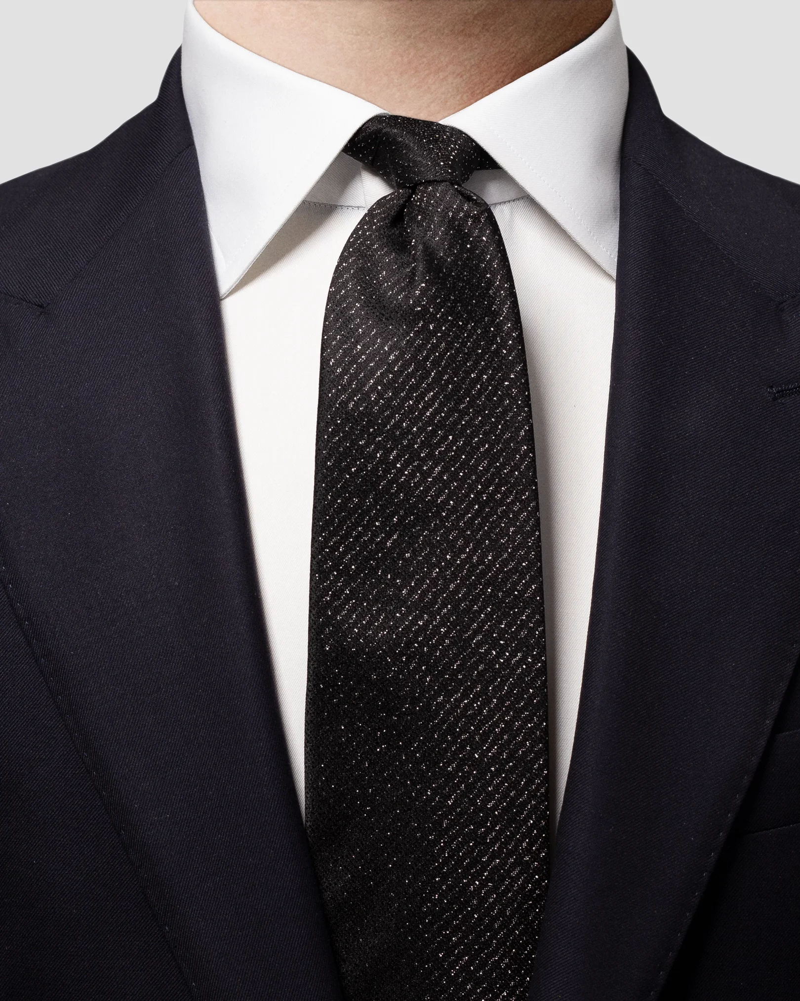 Eton - black lurex tie