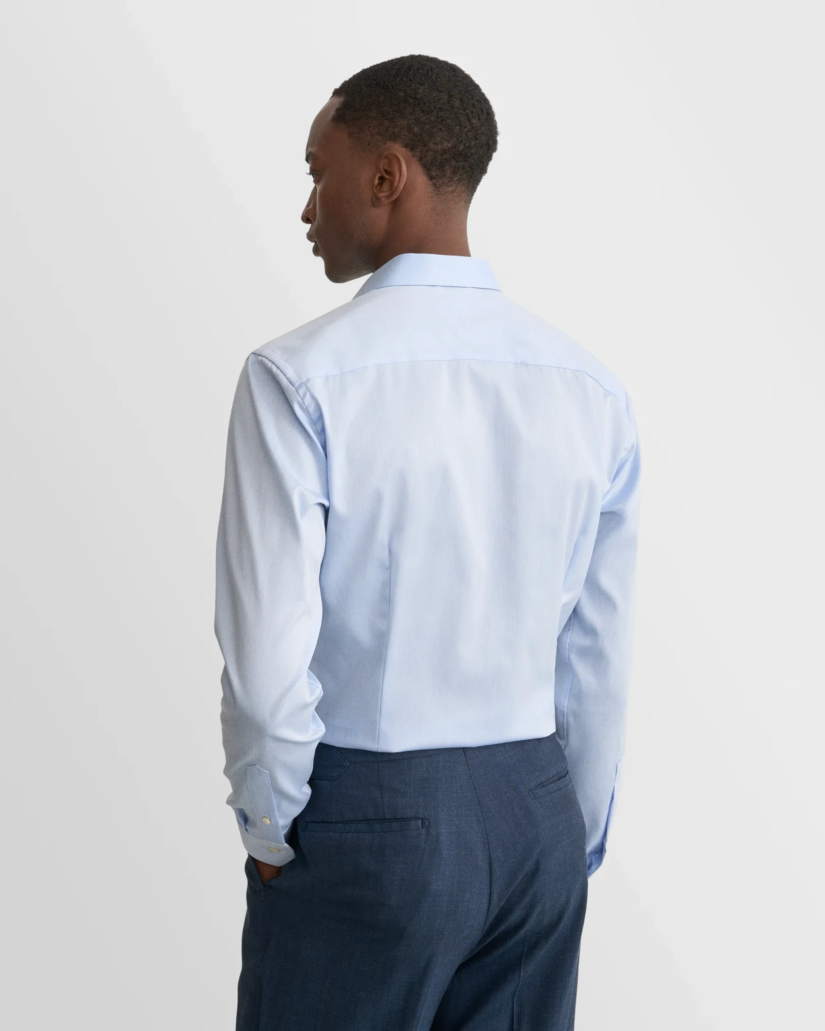 Eton - light blue signature twill shirt pointed