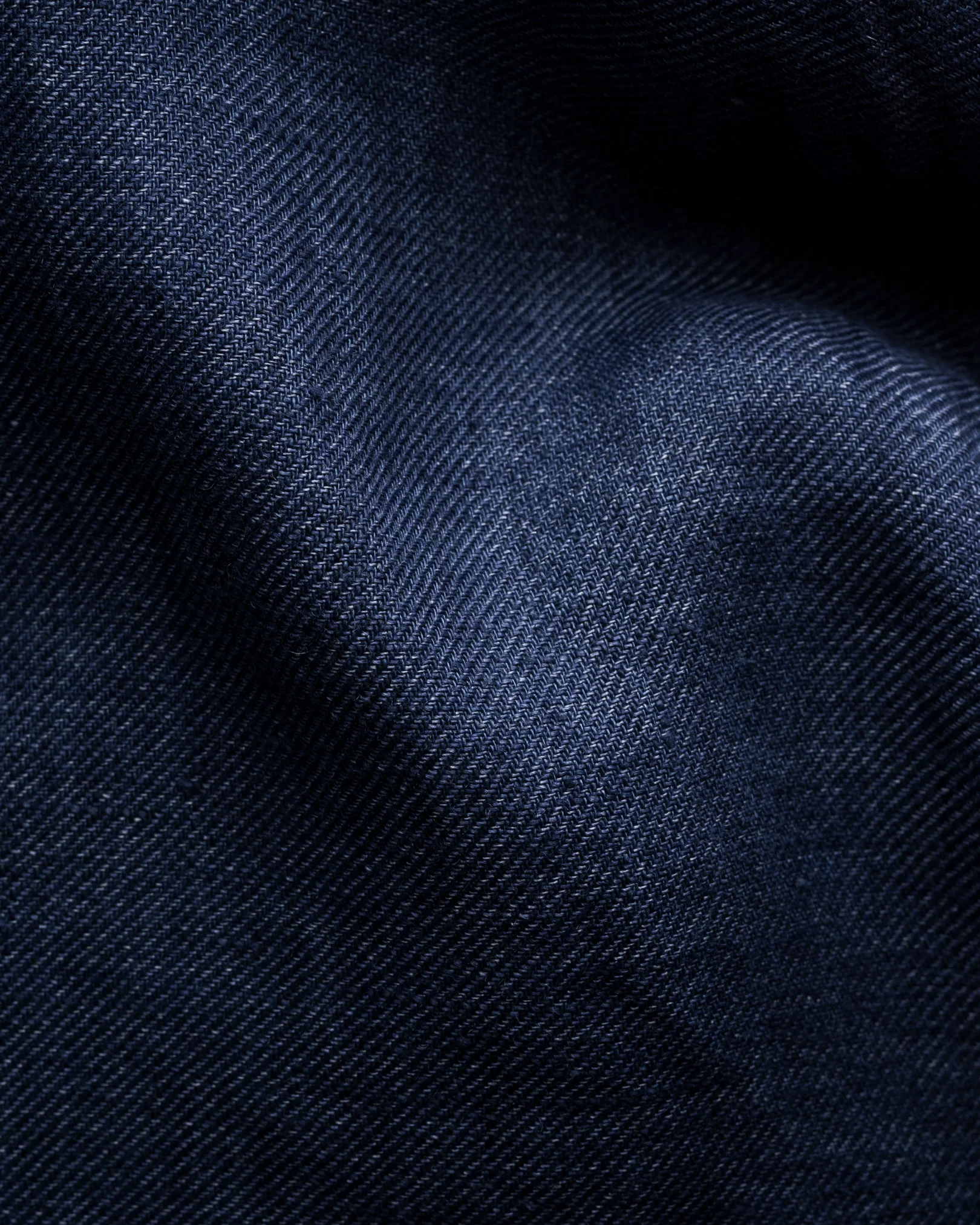 Eton - Navy Linen Twill Shirt