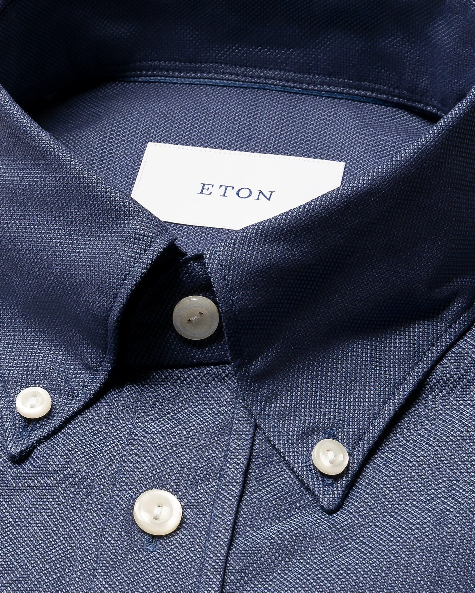 Eton - solid royal oxford shirt navy blue