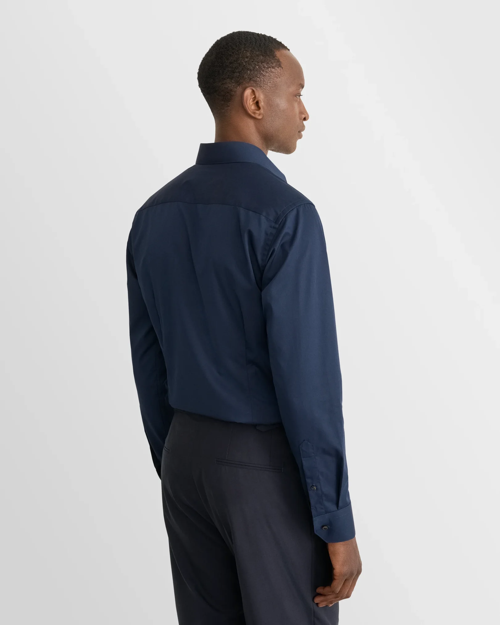 Eton - navy blue twill elevated shirt