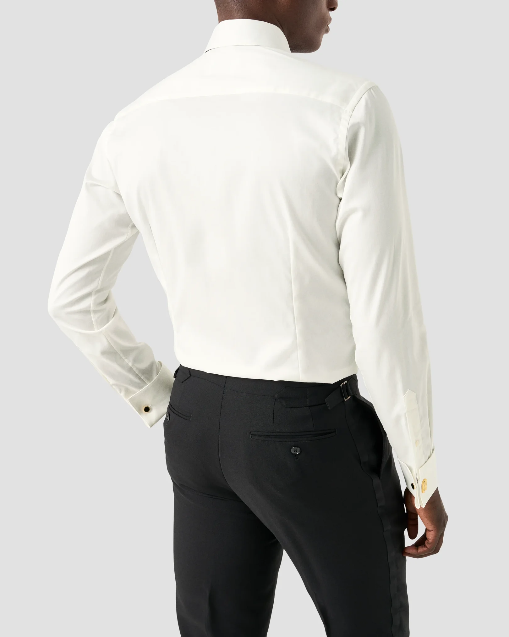 Eton - lurex paisley bib evening shirt