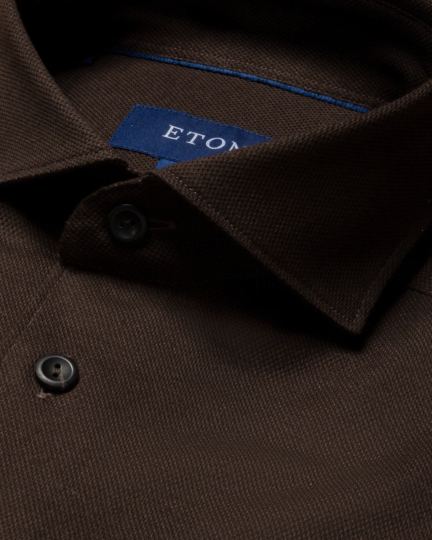 Brown piqué shirt - Eton