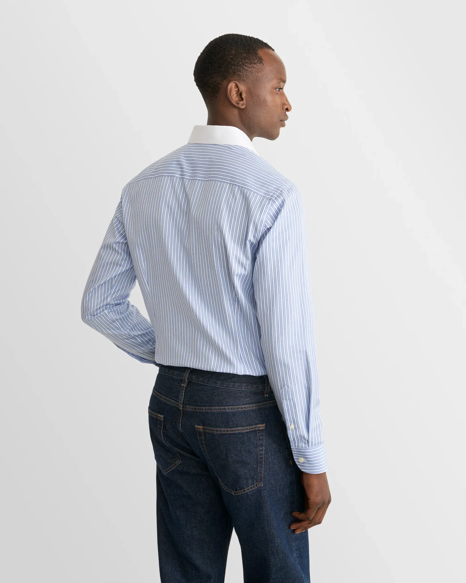 Eton - White Collar Striped Signature Twill Shirt