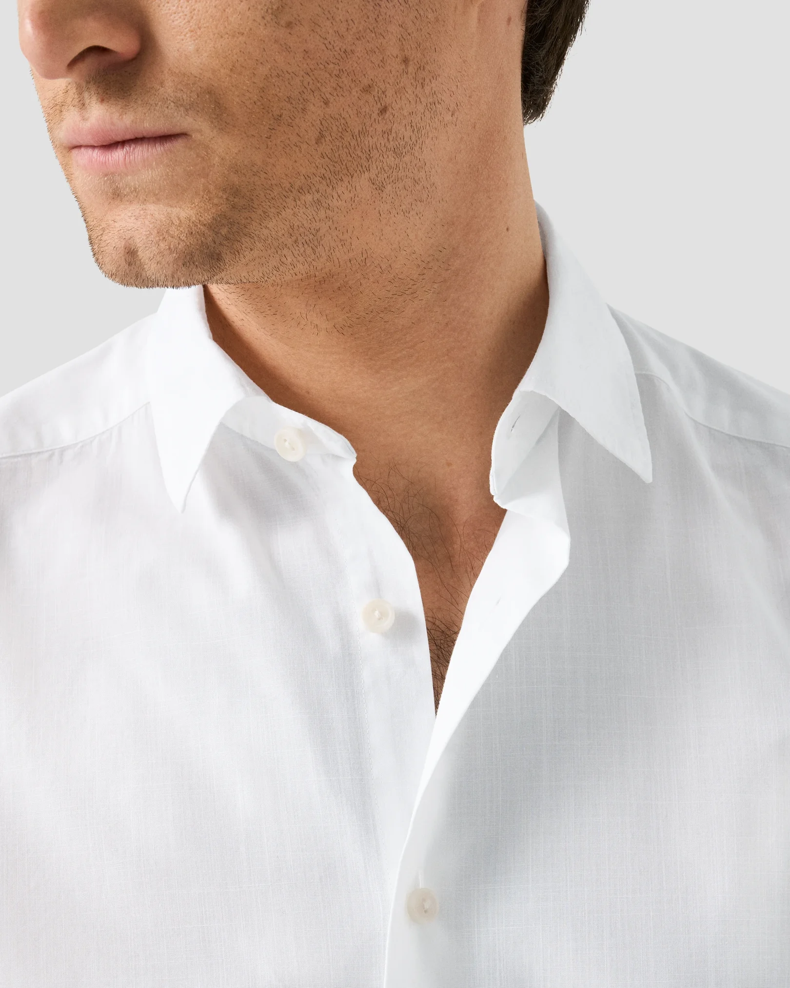 Eton - solid chambray shirt