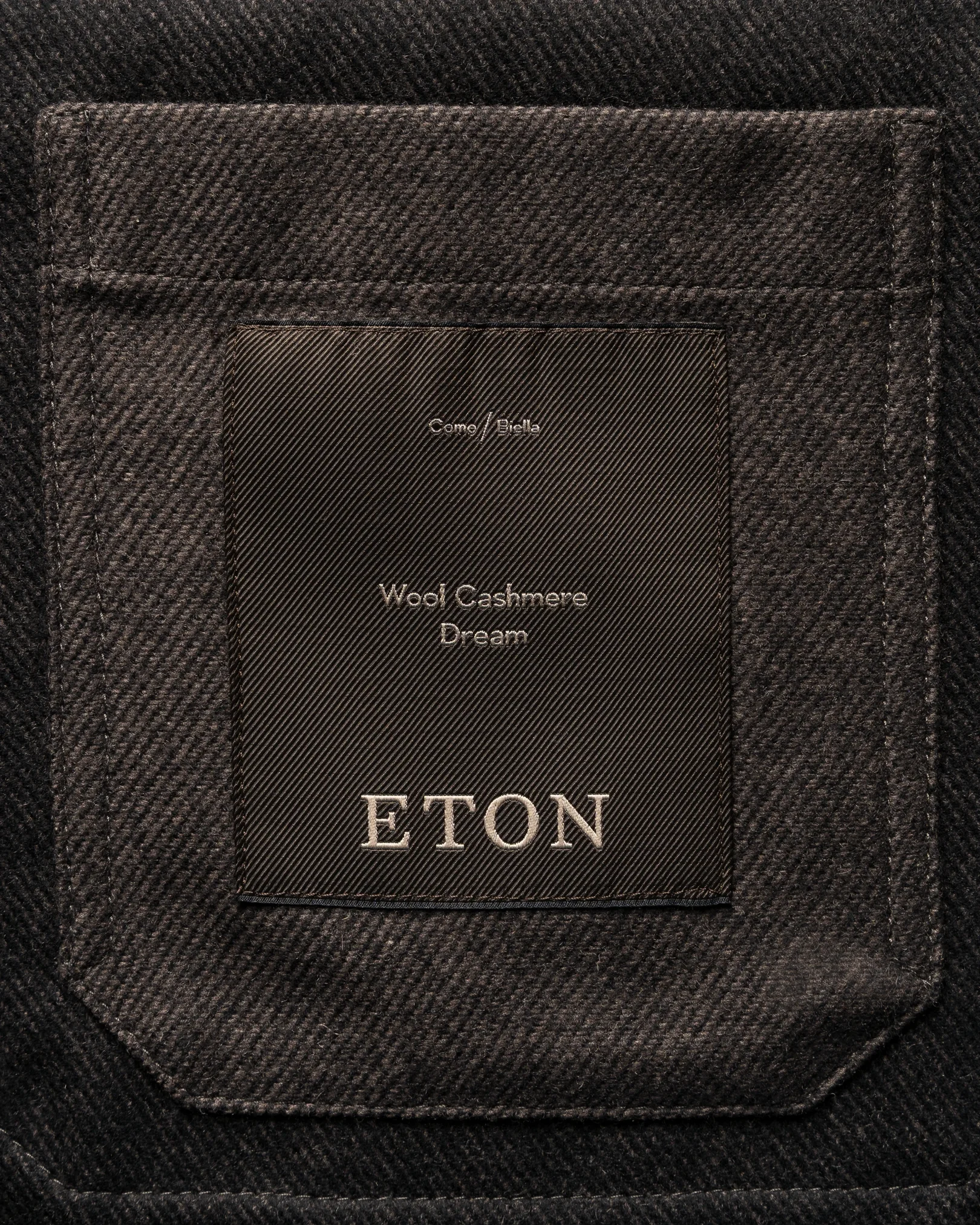 Eton - dark brown wool cashmere two pocket jacket