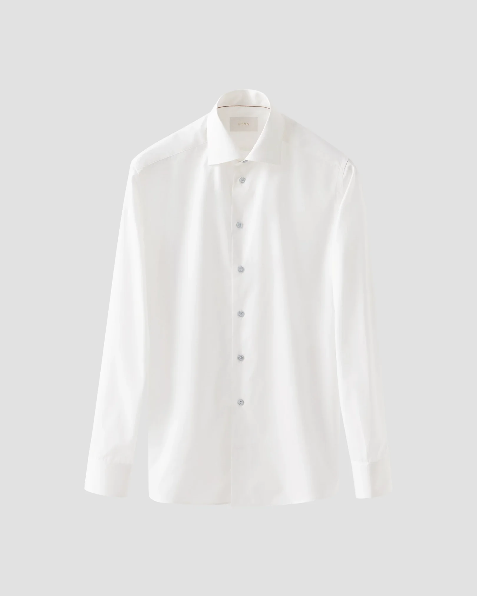 Eton - white solid elevated poplin shirt