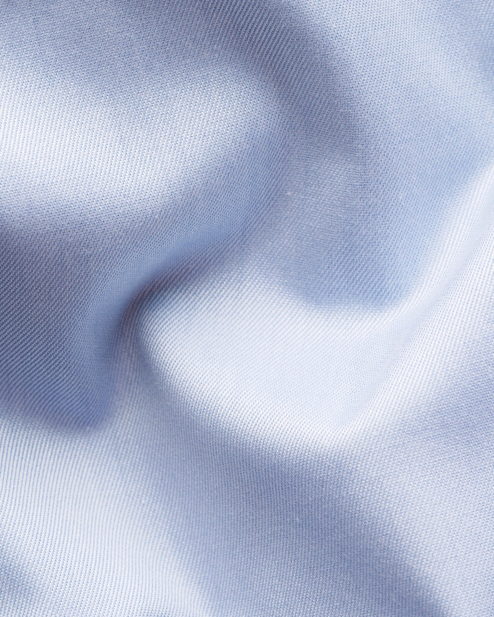 Eton - light blue solid brown buttons signature twill shirt