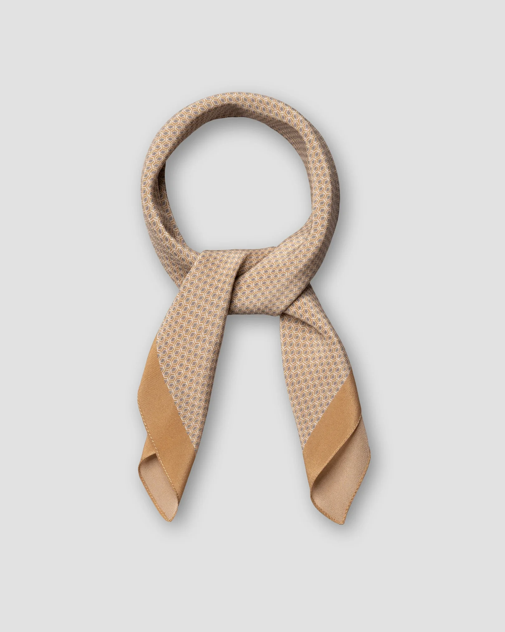 Eton - beige geometrical silk bandana