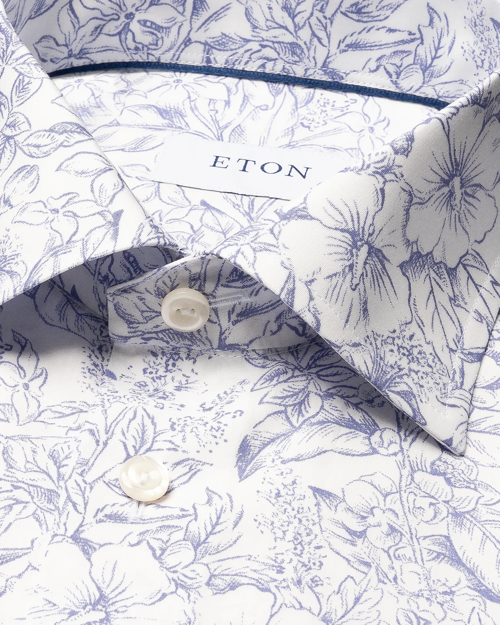 Eton - floral print poplin shirt