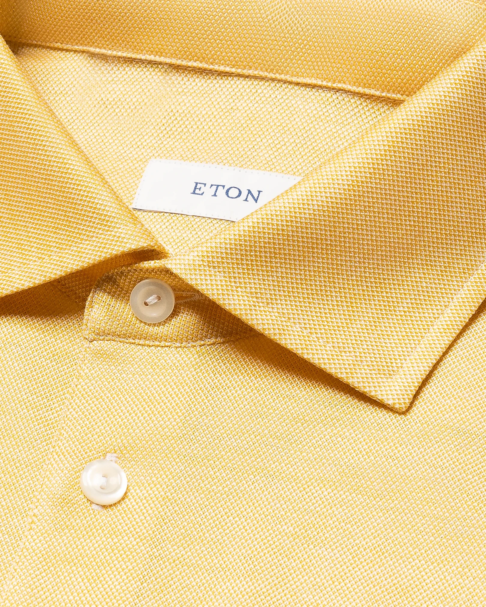 Eton - filo di scozia oxford polo shirt yellow filo di scozia oxford polo shirt