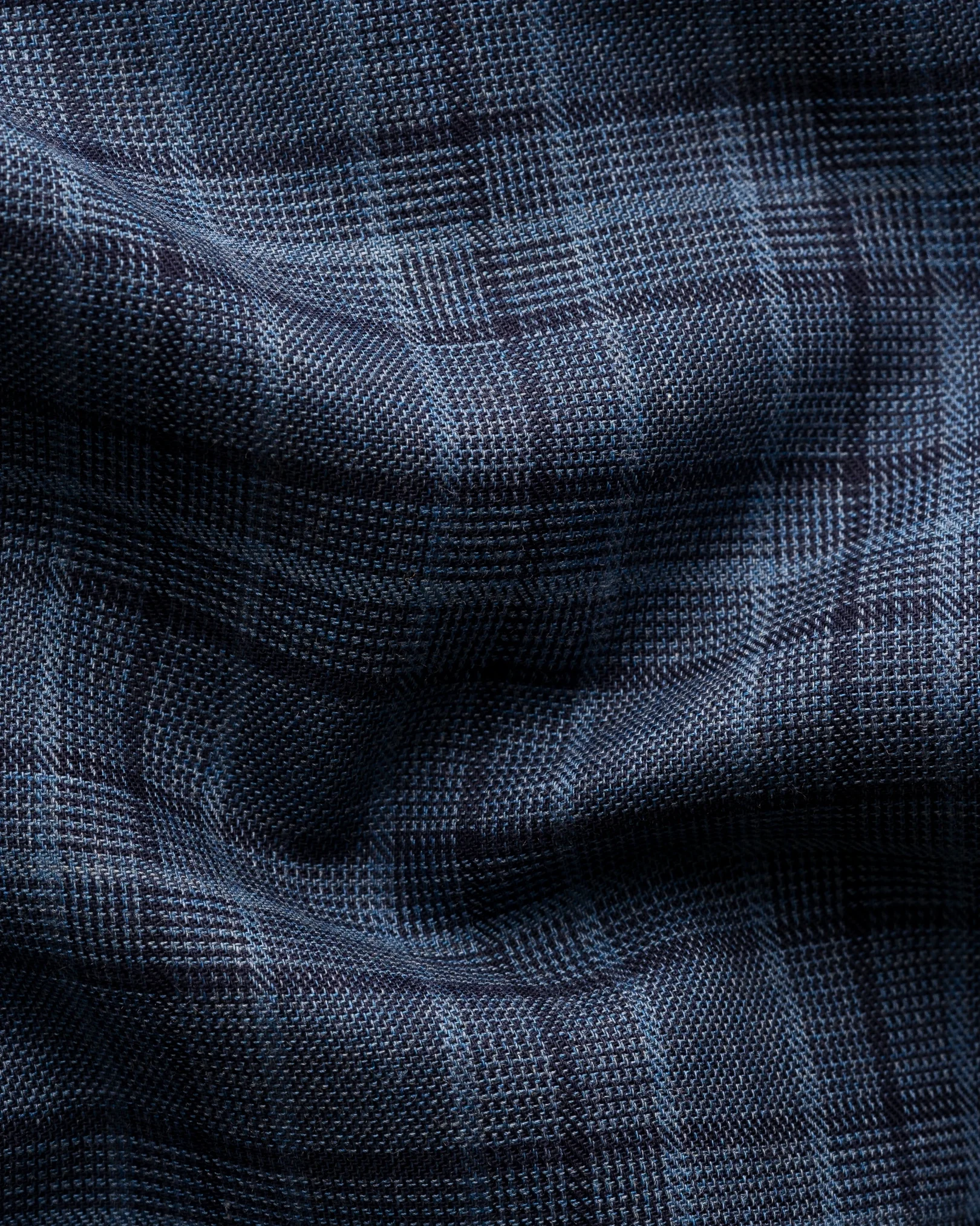 Eton - check signature flannel shirt wide spread rounded single