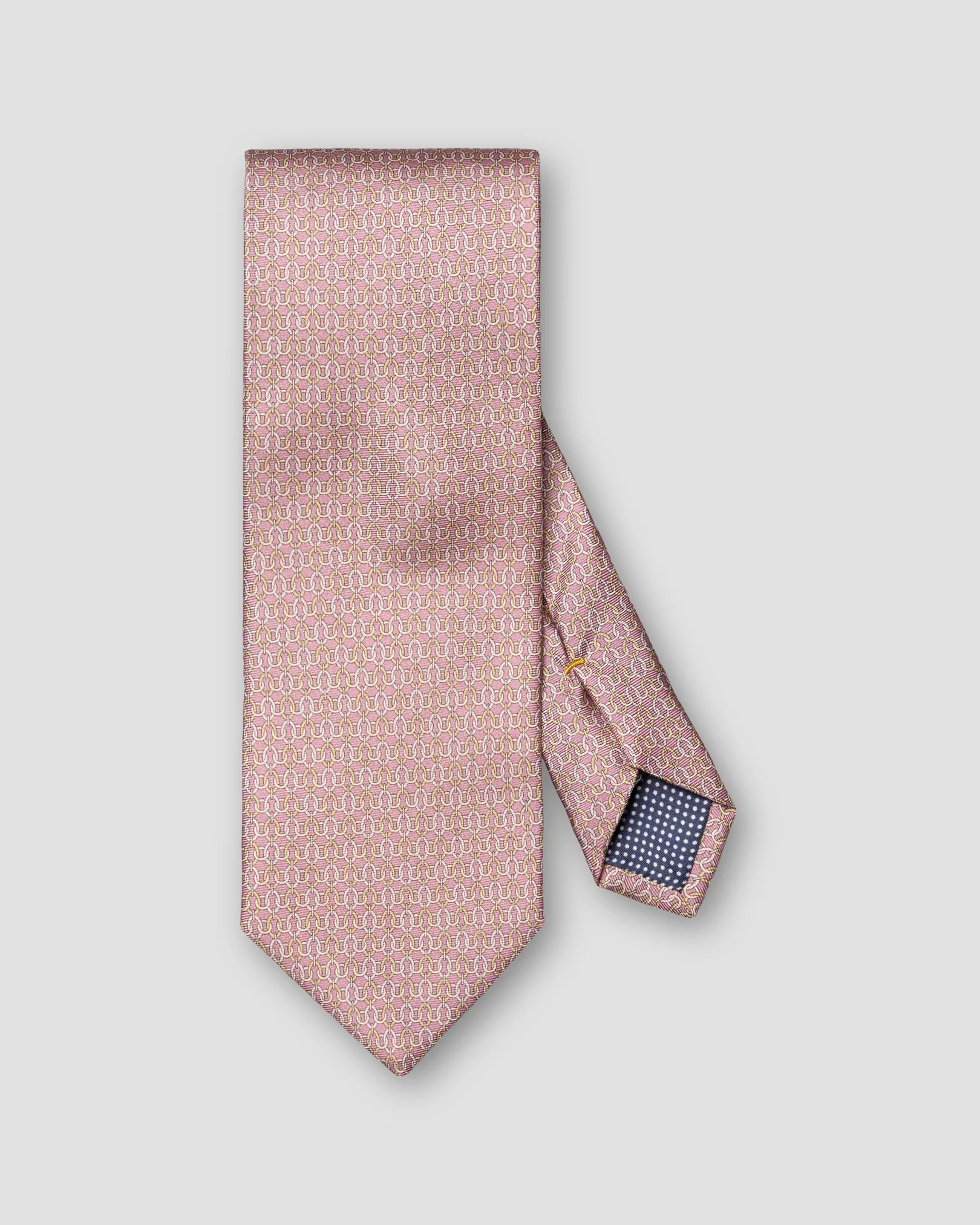 Eton - geometric print silk tie pink geometric print silk tie