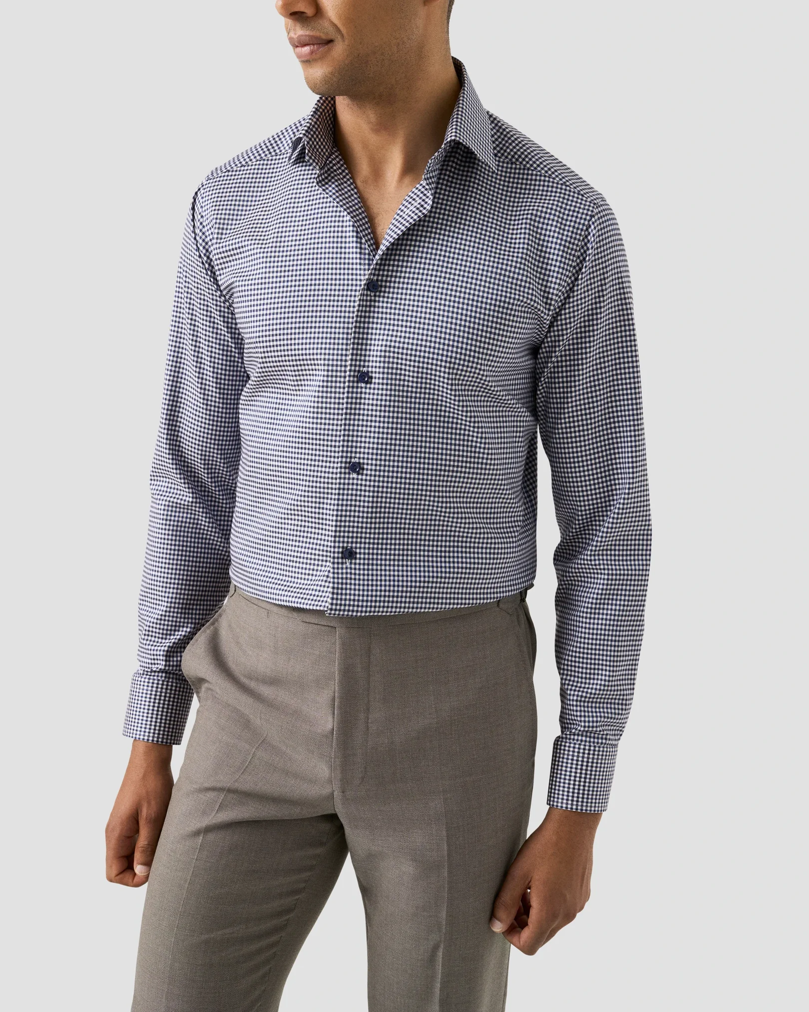 Eton - cotton tencel lyocell shirt cut away