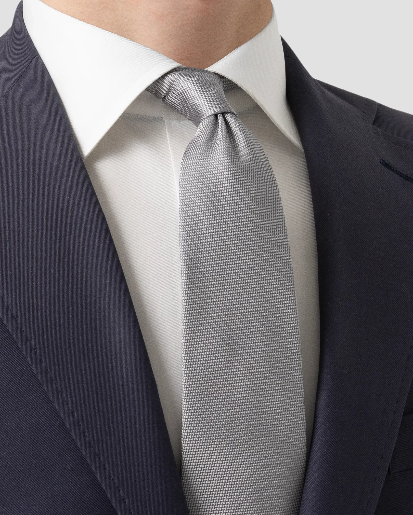 Eton - grey basket weave tie