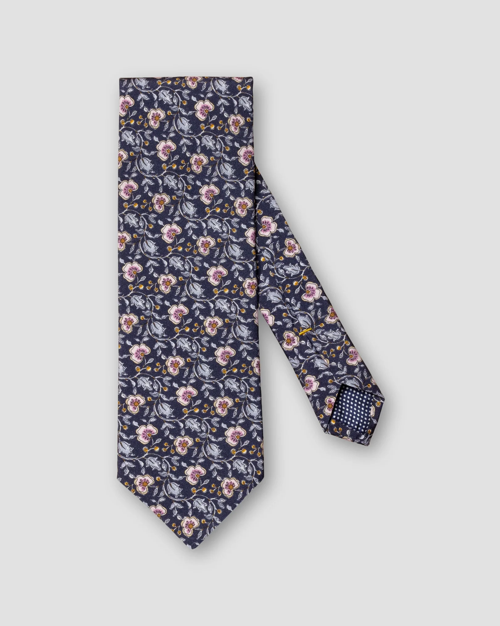 Eton - blue floral silk tie
