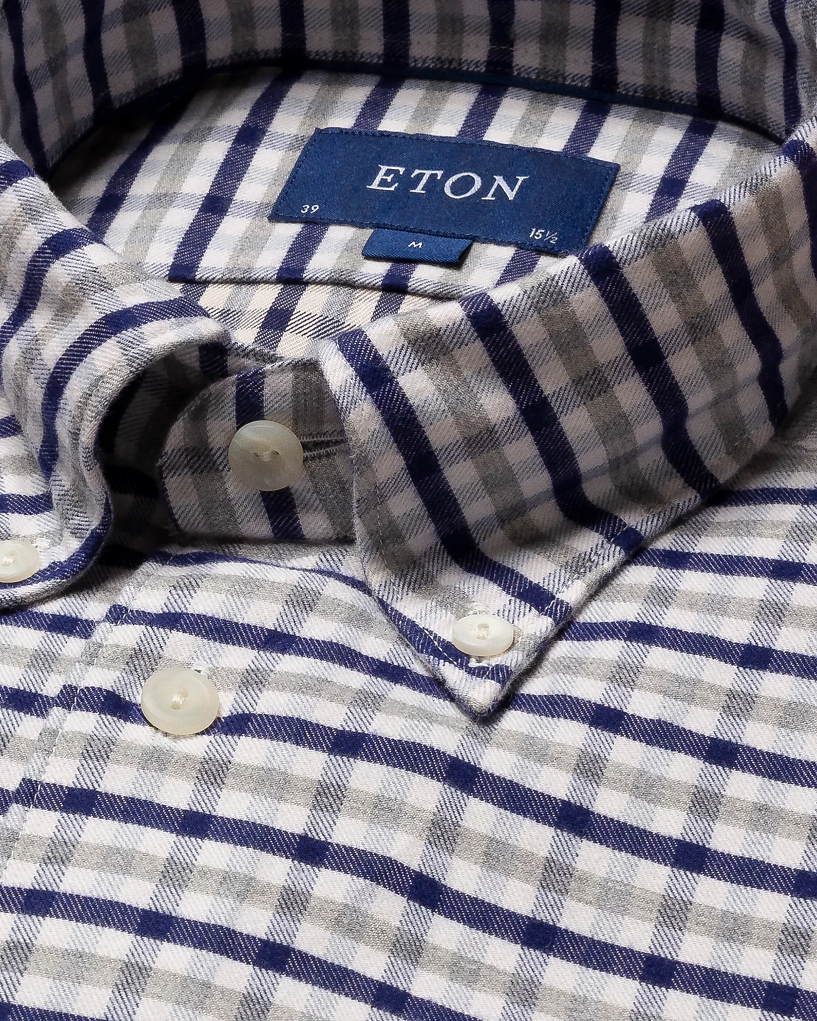 Eton - navy blue twill tencel flannel
