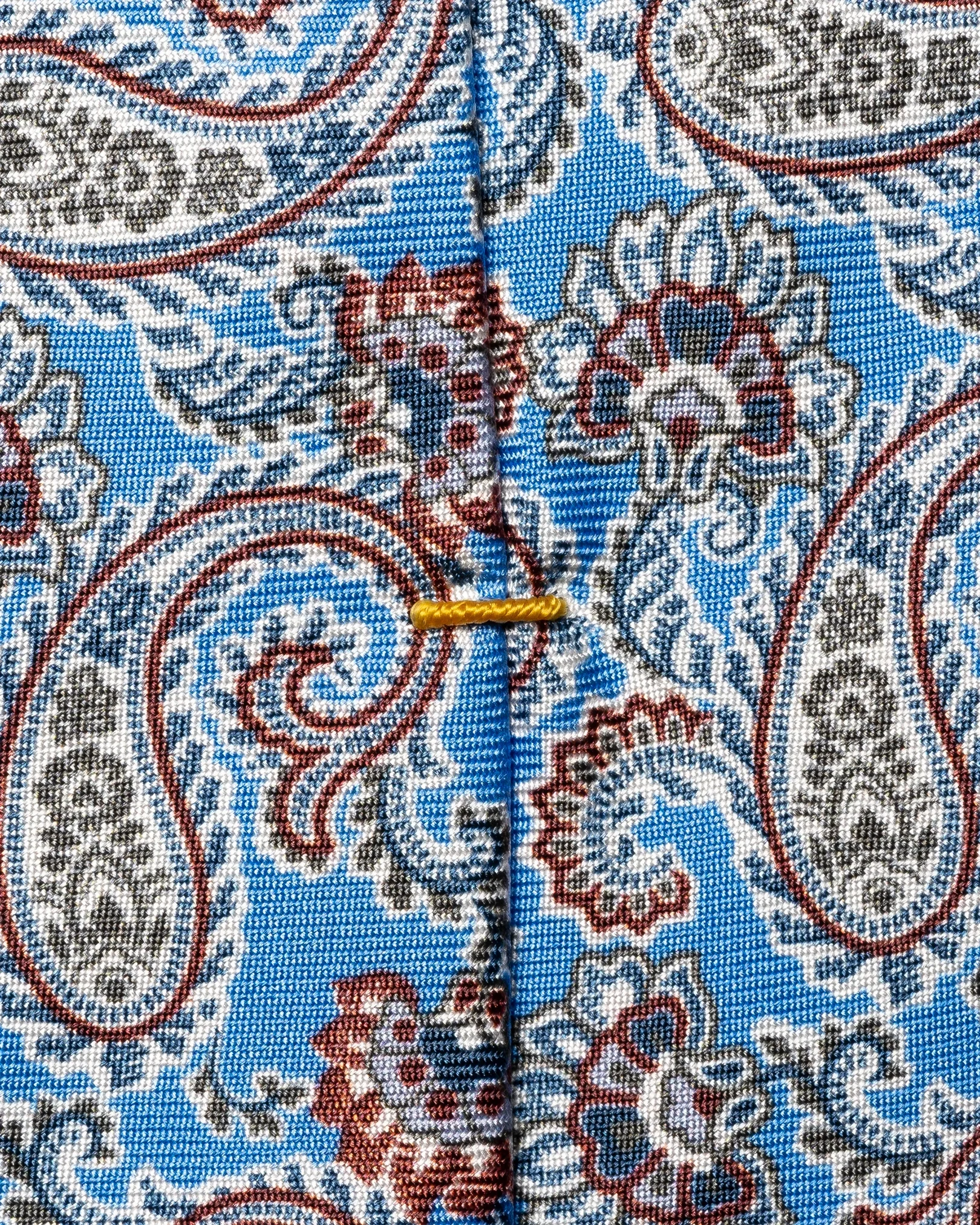 Eton - blue paisley printed silk tie