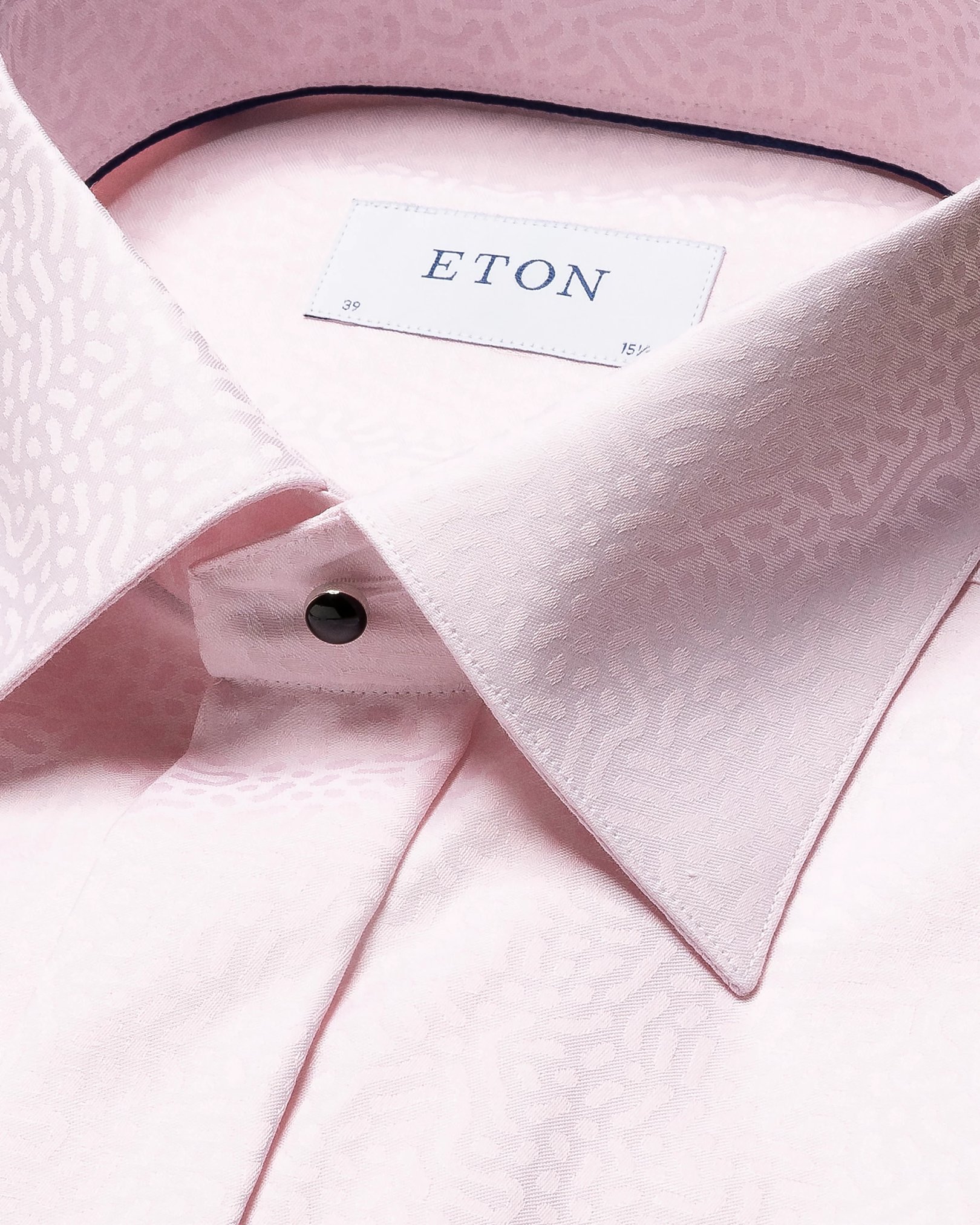 Eton - pink jacquard moderate french cuff