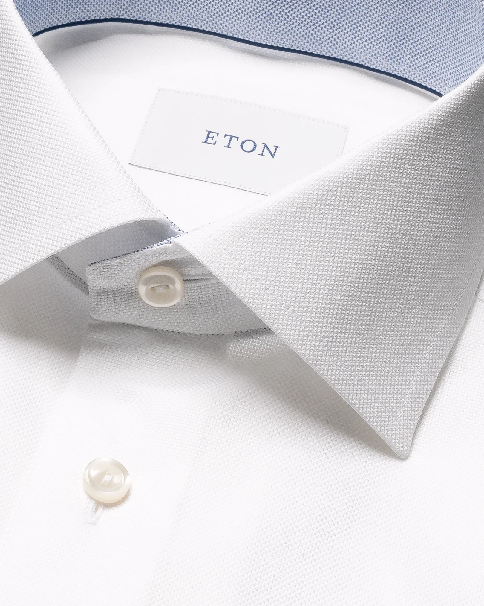 Eton - white solid royal oxford effect shirt