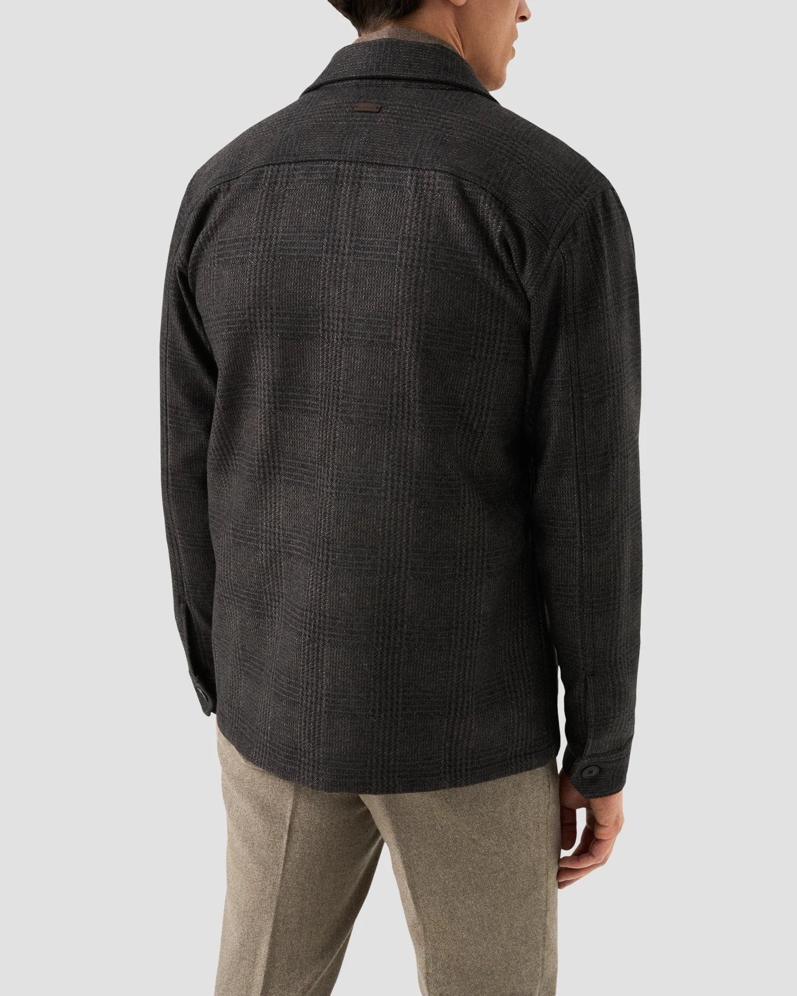 Eton - check wool cashmere chore jacket