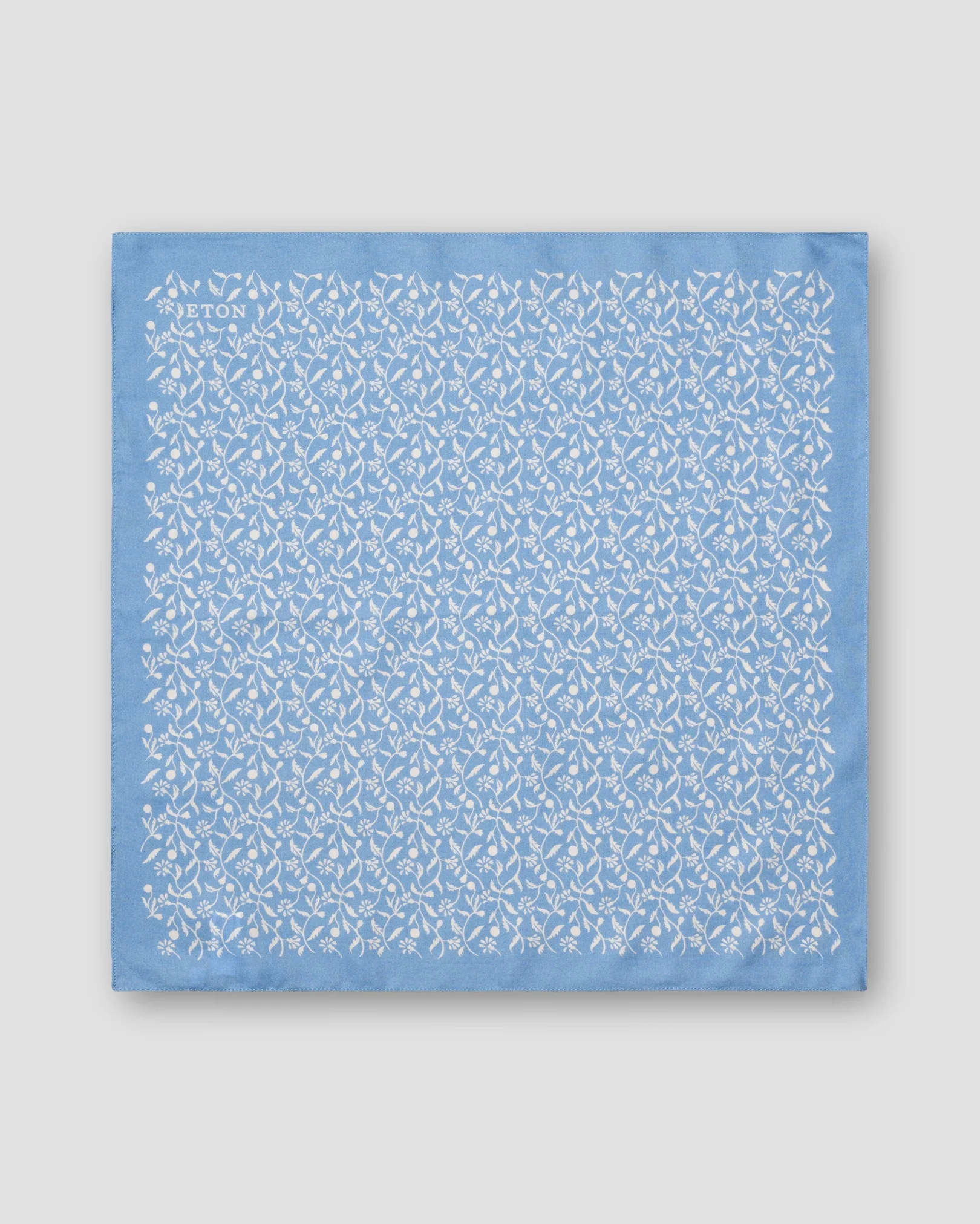 Eton - light blue floral cotton silk bandana