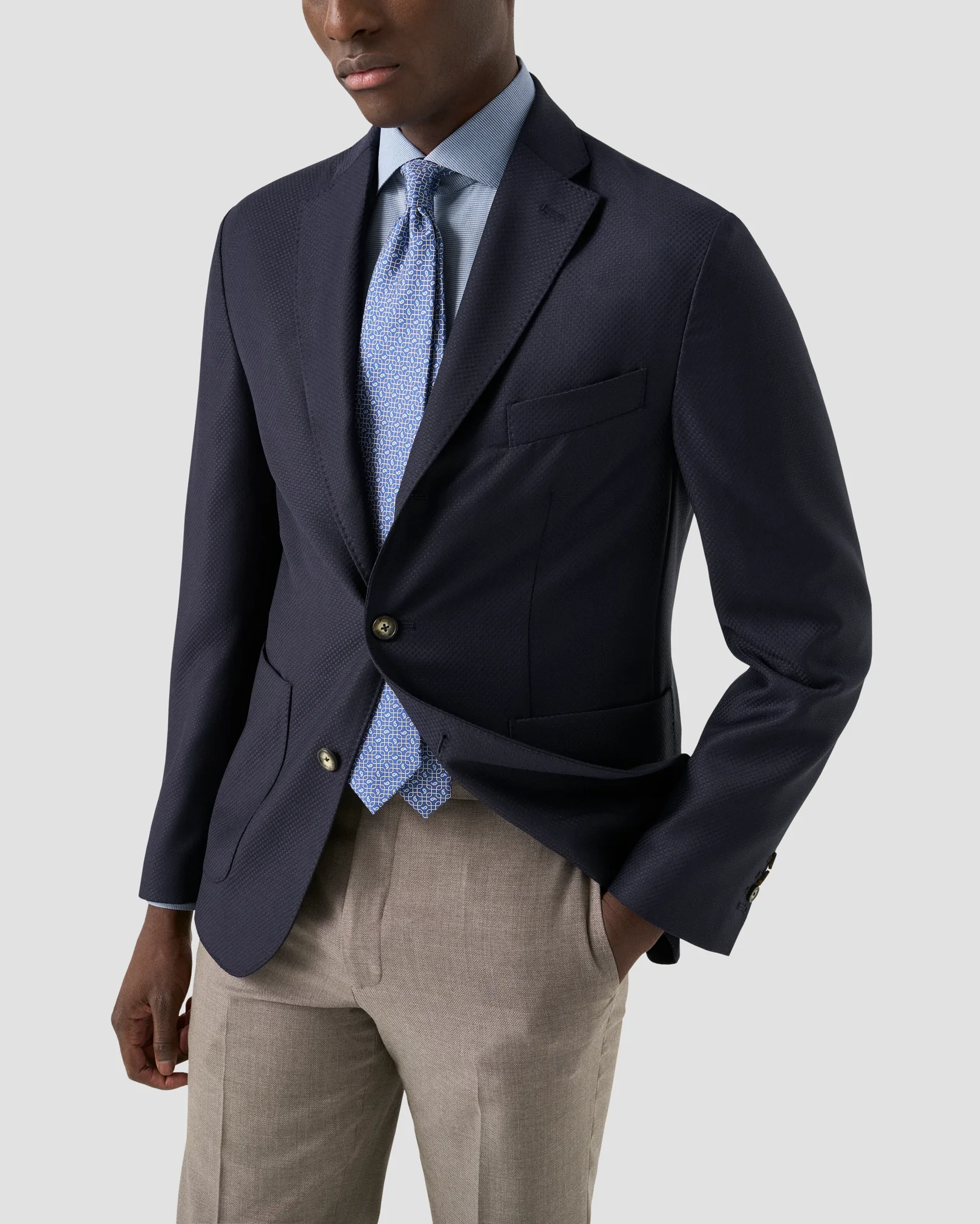 Eton - micro check twill shirt 256